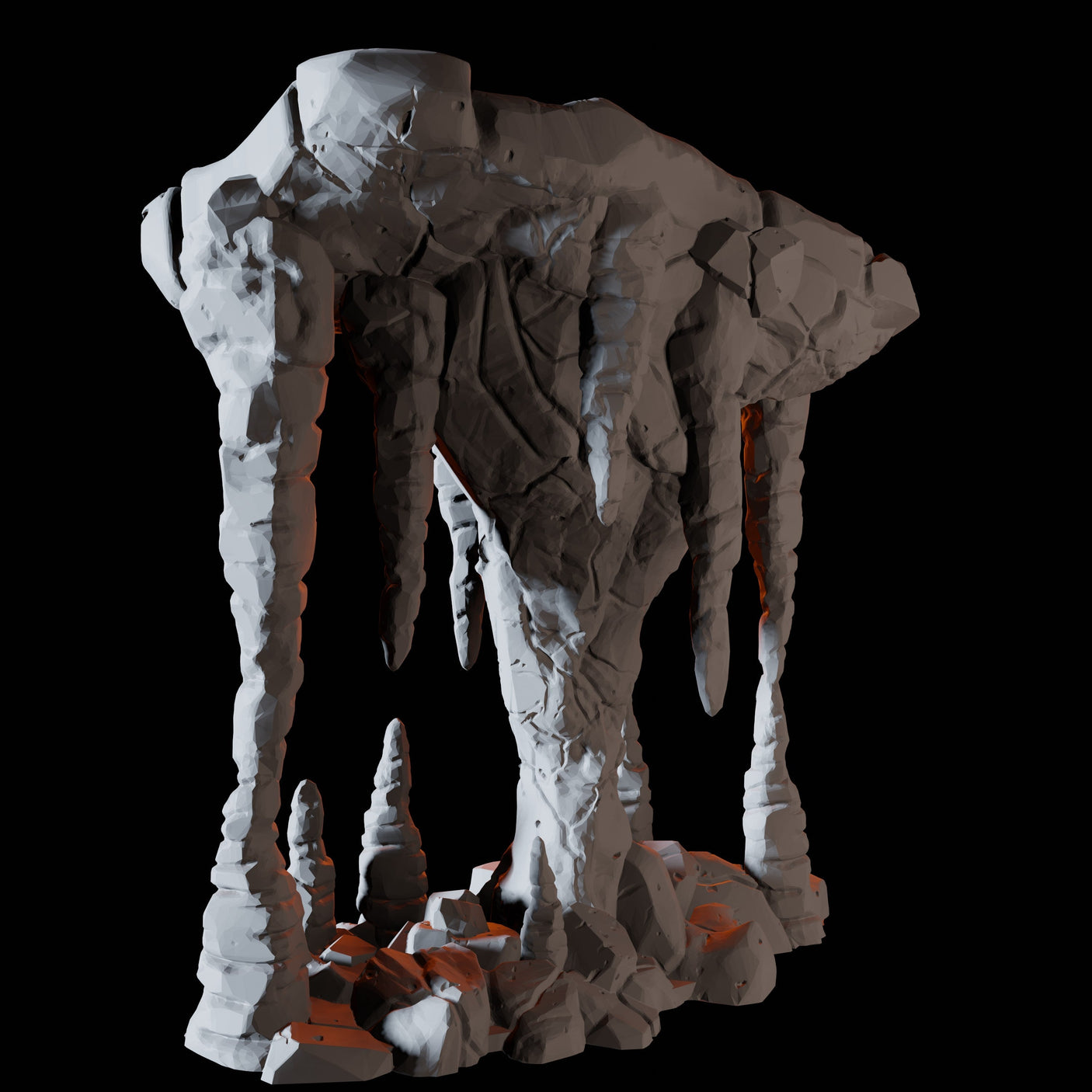 Rock Platform B Miniature for Dungeons and Dragons, Pathfinder or other TTRPGs