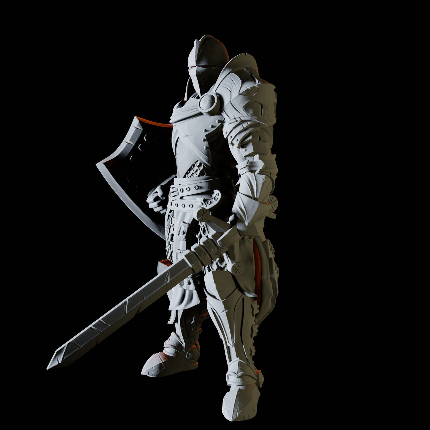 Royal Knight B Miniature for Dungeons and Dragons, Pathfinder or other TTRPGs