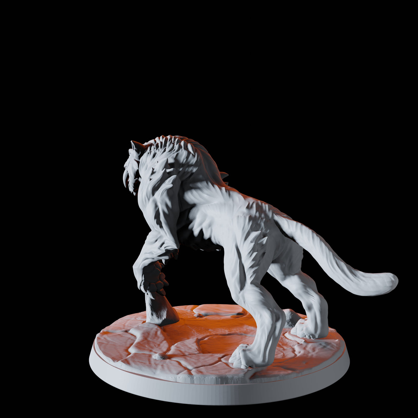 Sabre-Toothed Tiger B Miniature for Dungeons and Dragons, Pathfinder or other TTRPGs