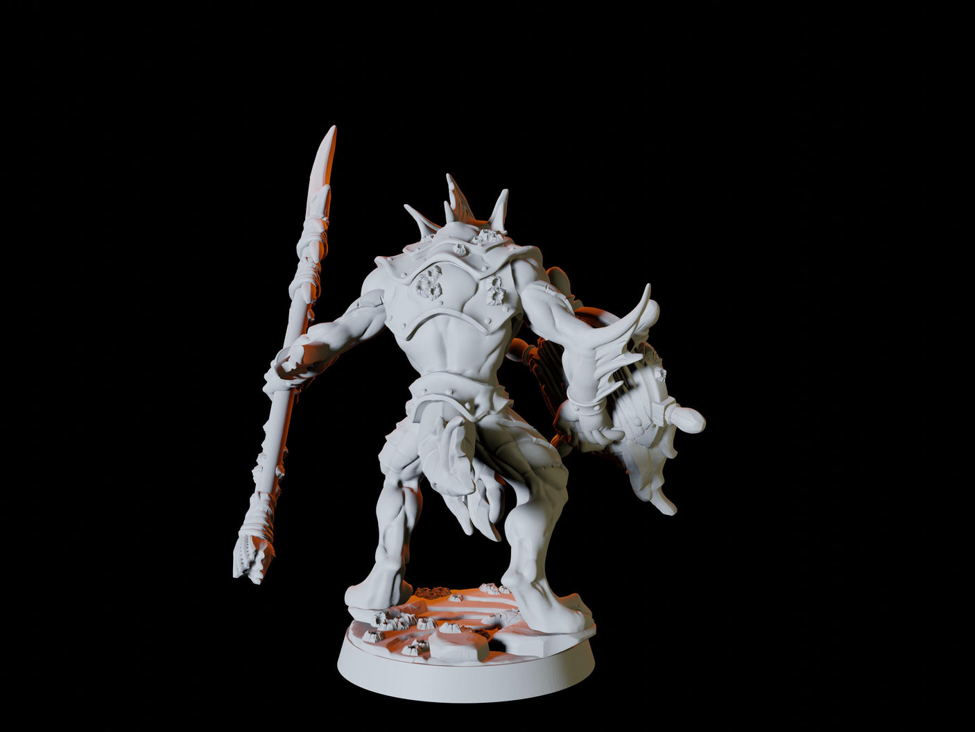 Sahuagin Army - Six Soldiers Miniature for Dungeons and Dragons, Pathfinder or other TTRPGs