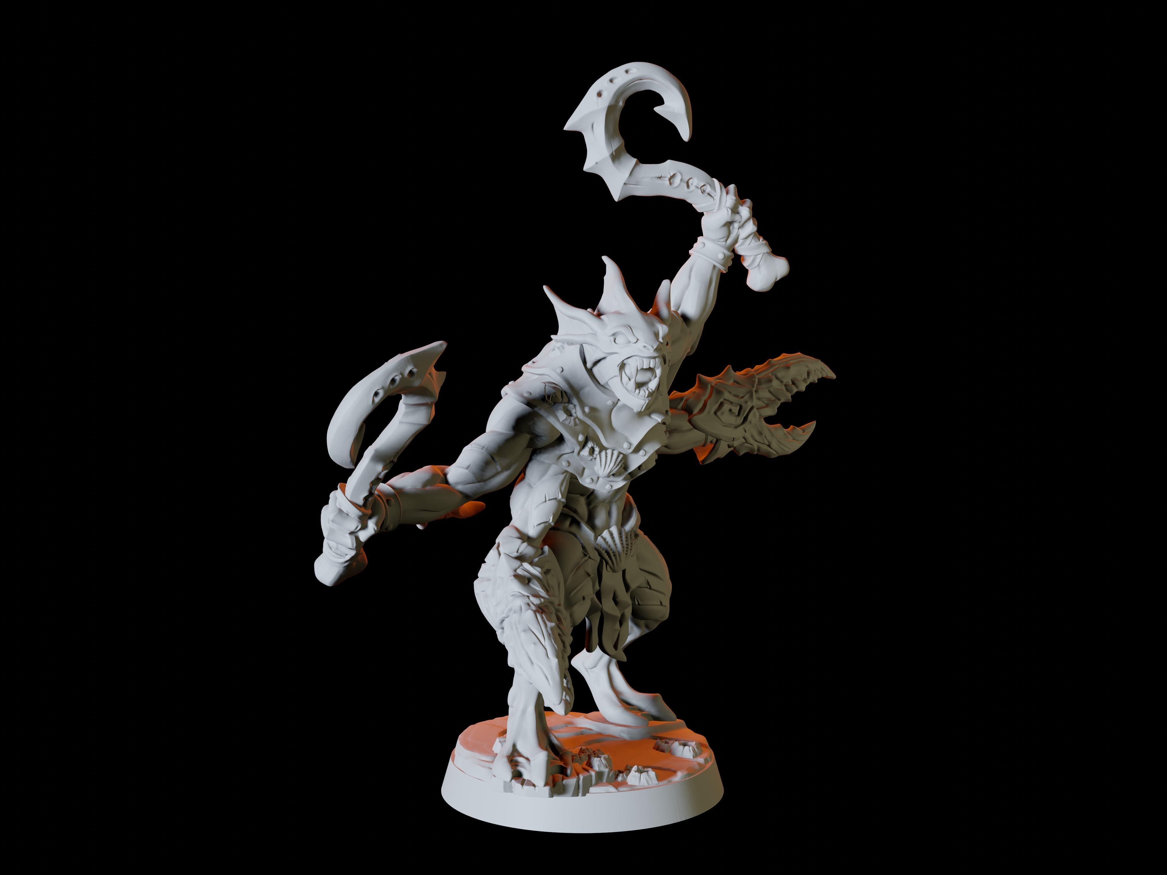 Six Sahuagin or Merrow Miniatures for Dungeons and Dragons - Myth Forged