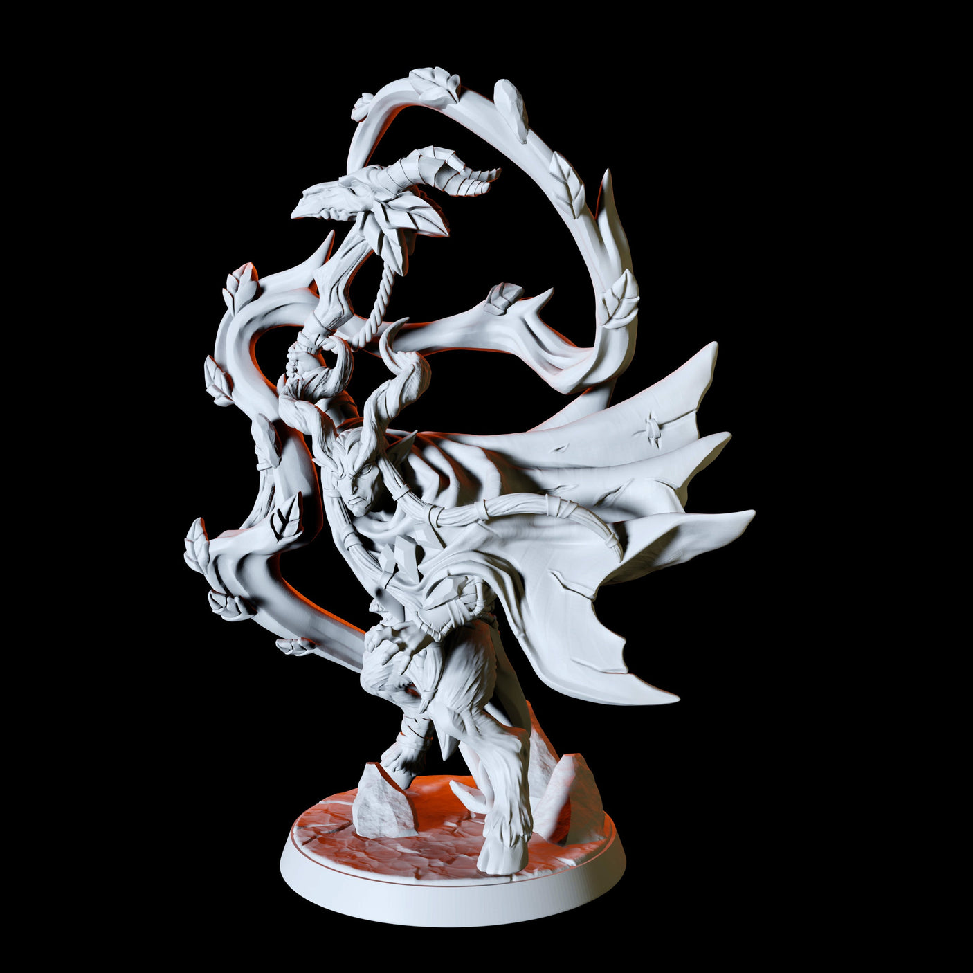 Satyr Druid Miniature for Dungeons and Dragons, Pathfinder or other TTRPGs
