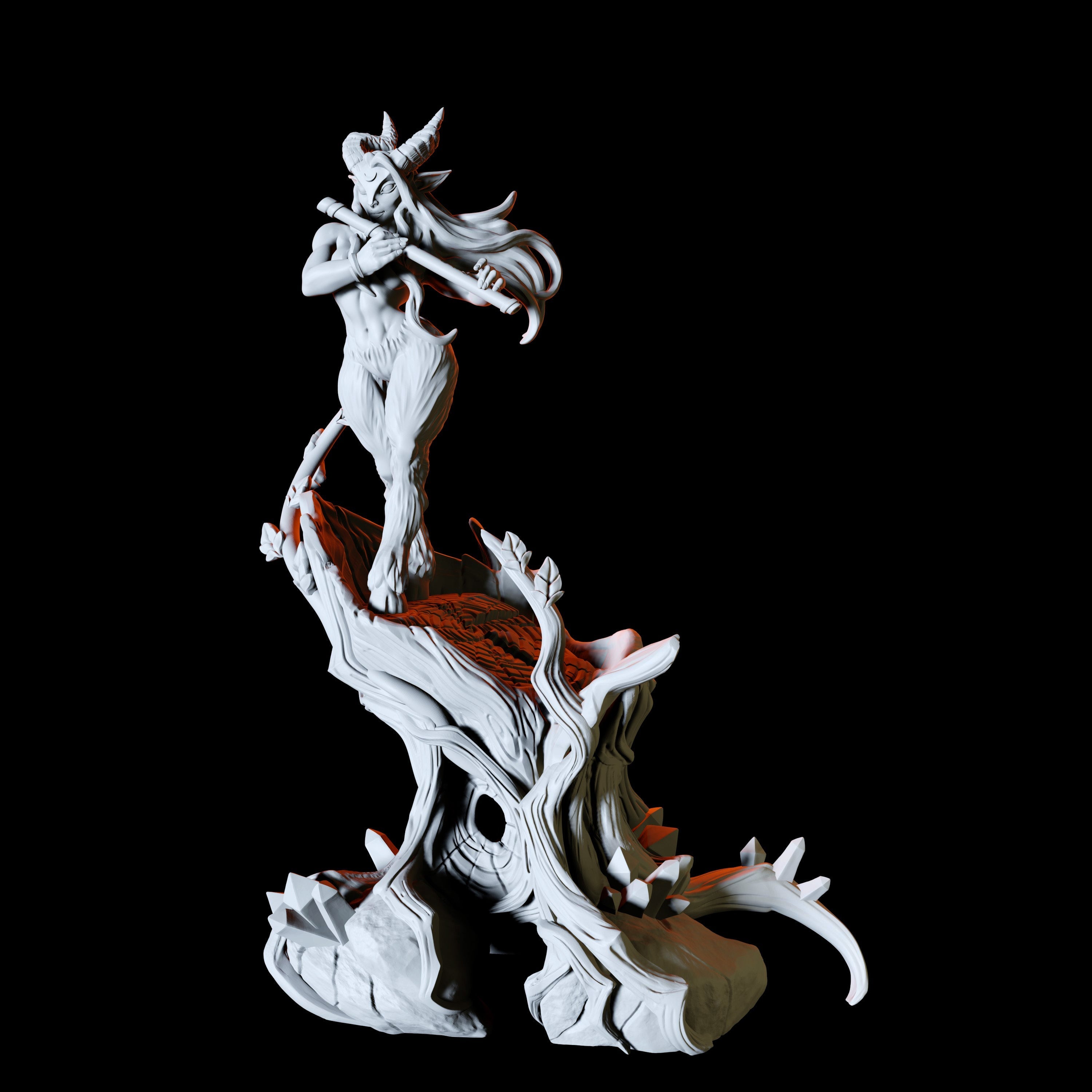 Satyr Pinup Miniature for Dungeons and Dragons - Myth Forged