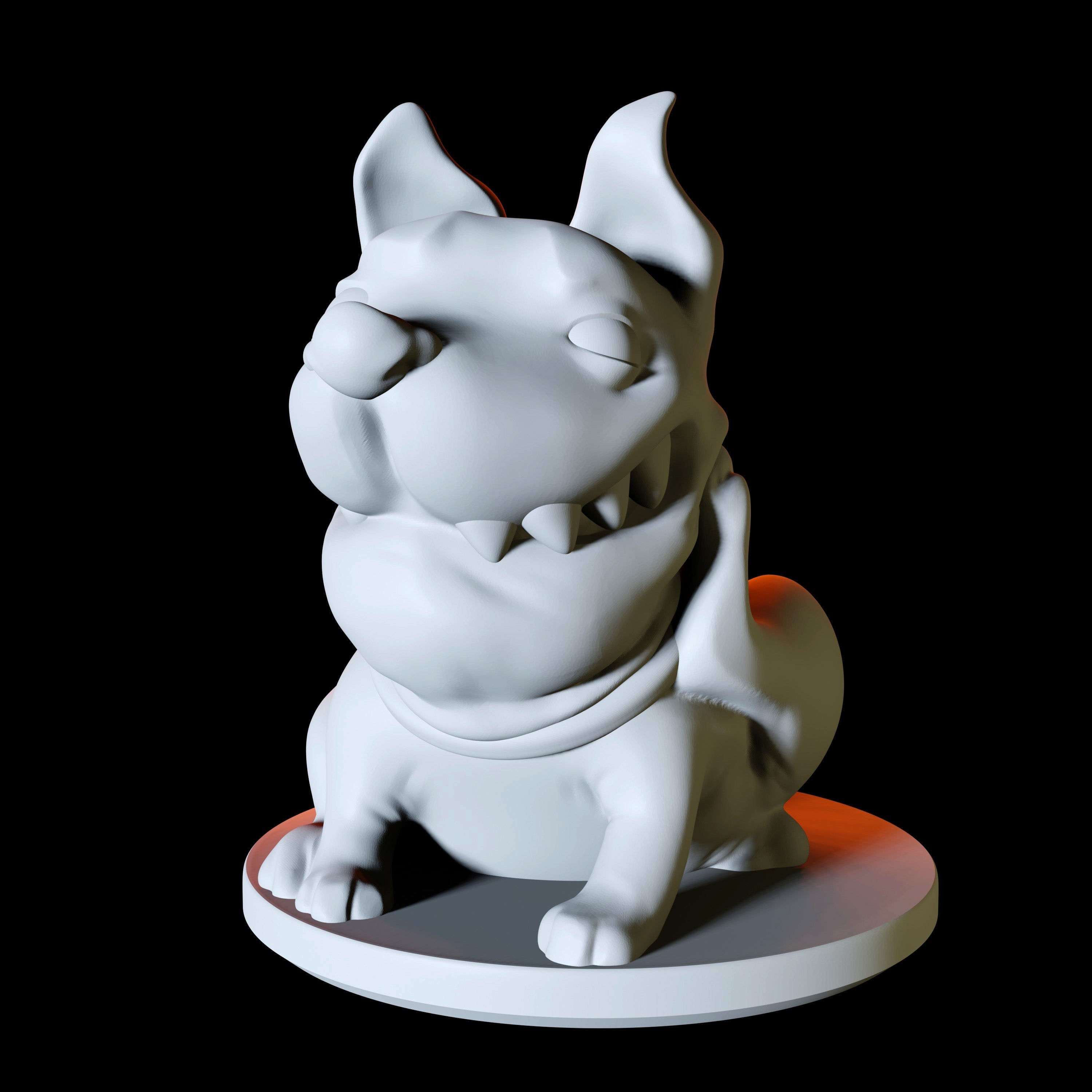 Scratching Dog Familiar Miniature for Dungeons and Dragons | Myth Forged