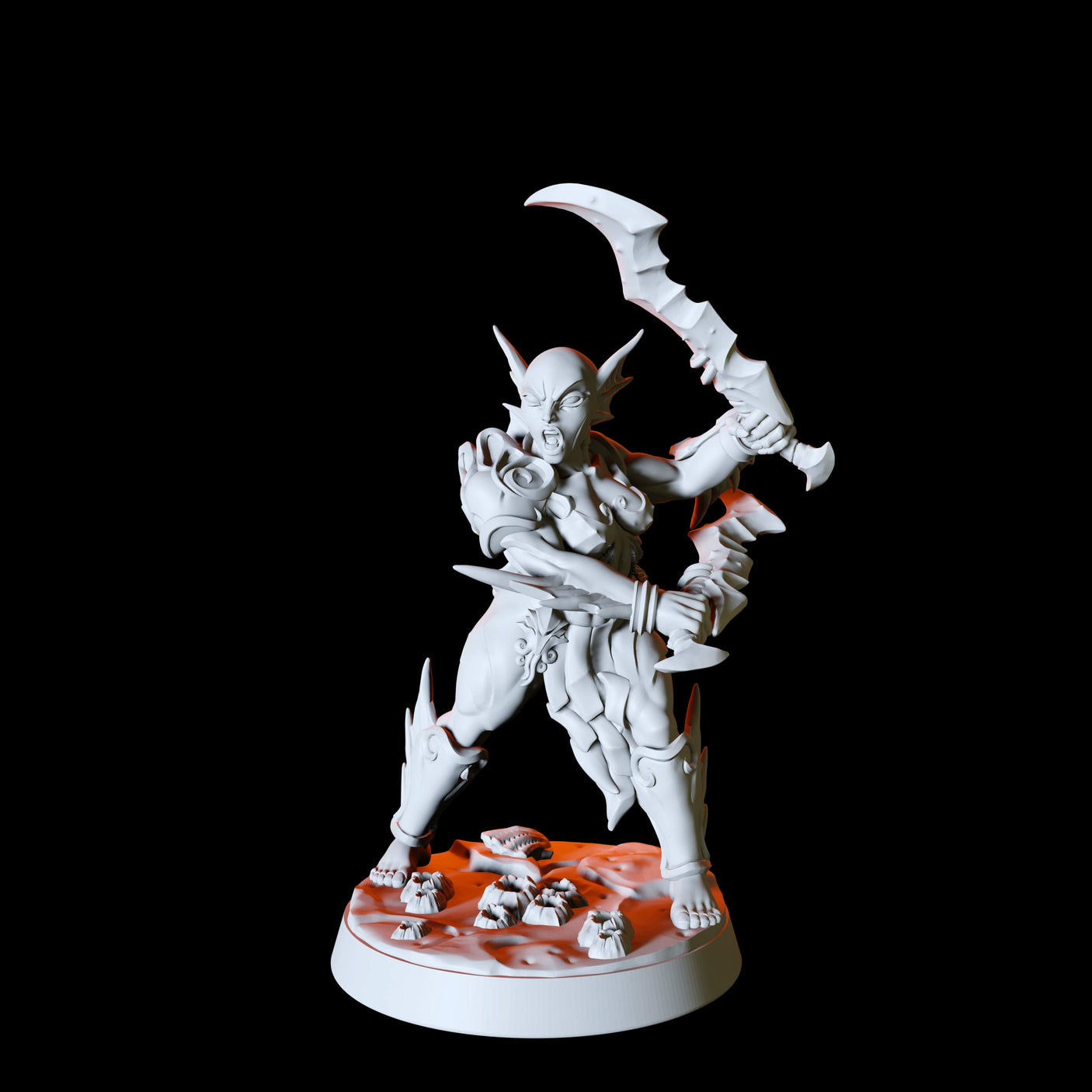 Sea Elf Army - Six Fighters Miniature for Dungeons and Dragons, Pathfinder or other TTRPGs