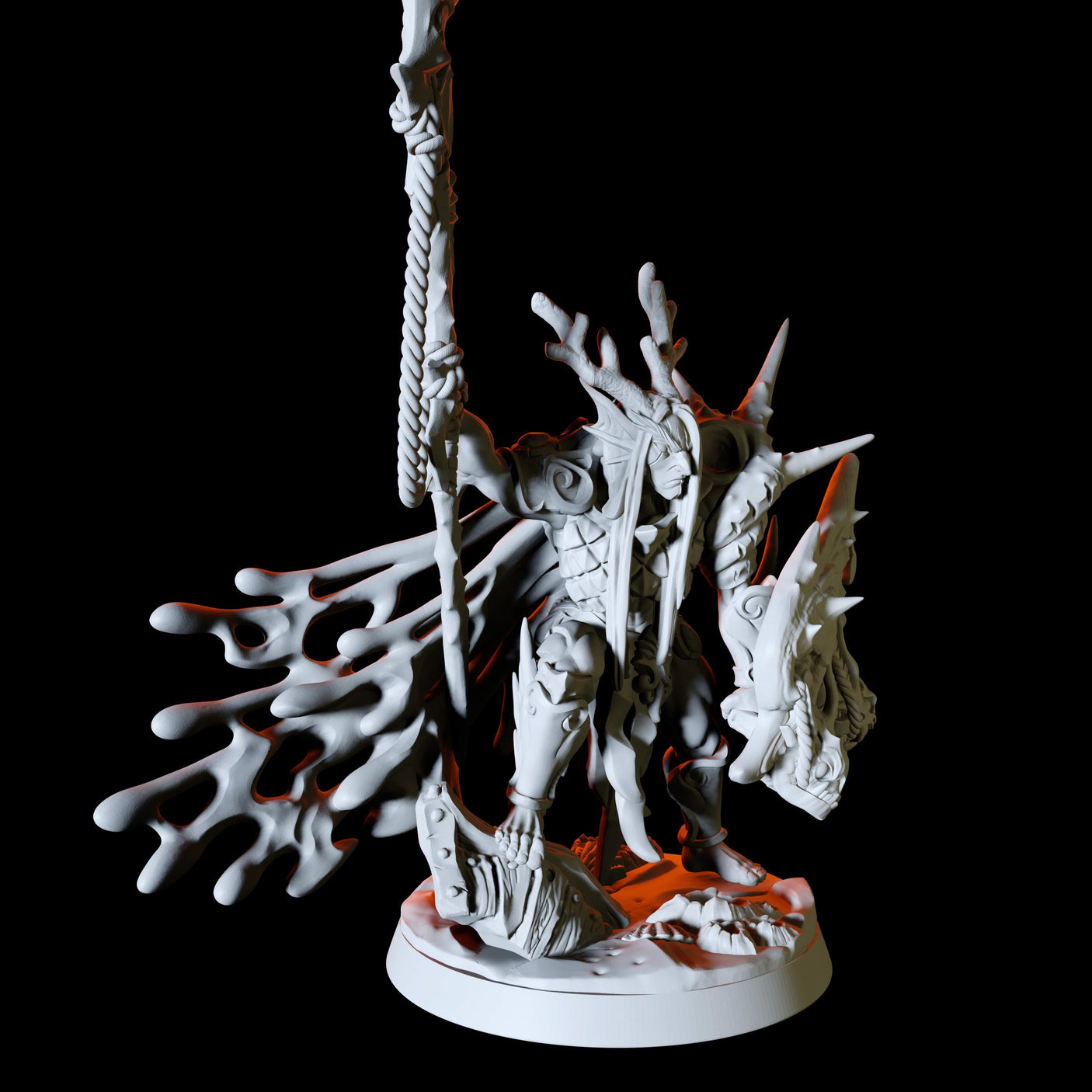 Sea Elf Druid Miniature for Dungeons and Dragons, Pathfinder or other TTRPGs