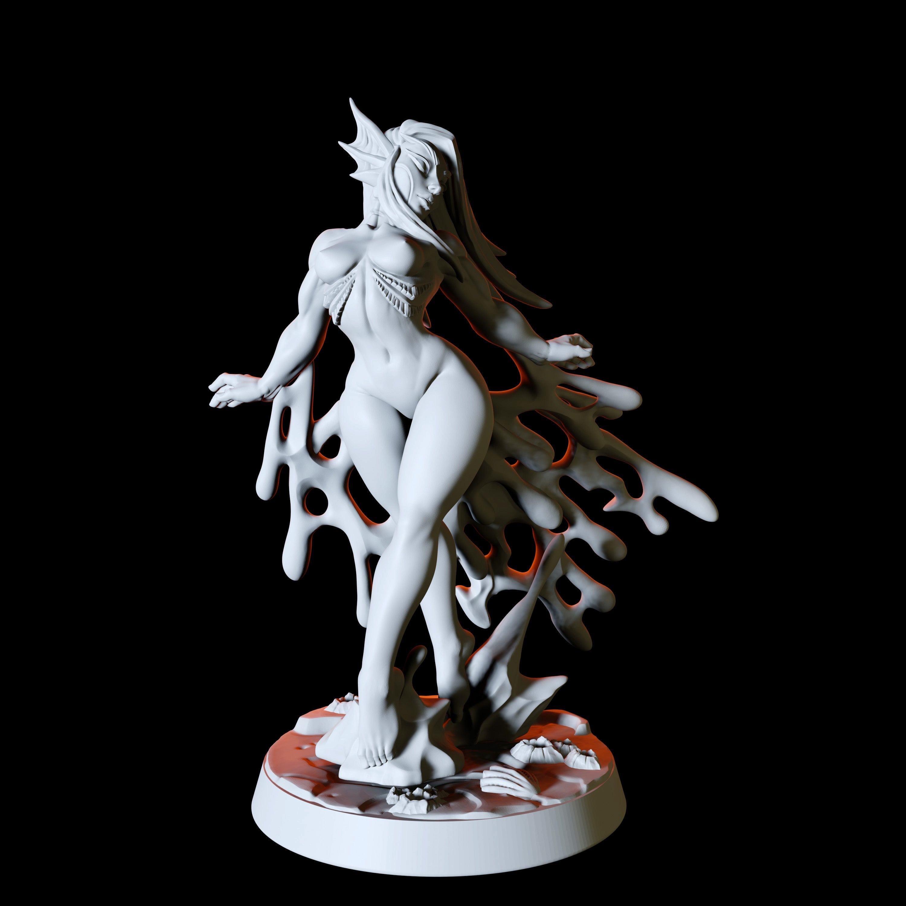 Sea Elf Pinup Miniature for Dungeons and Dragons - Myth Forged