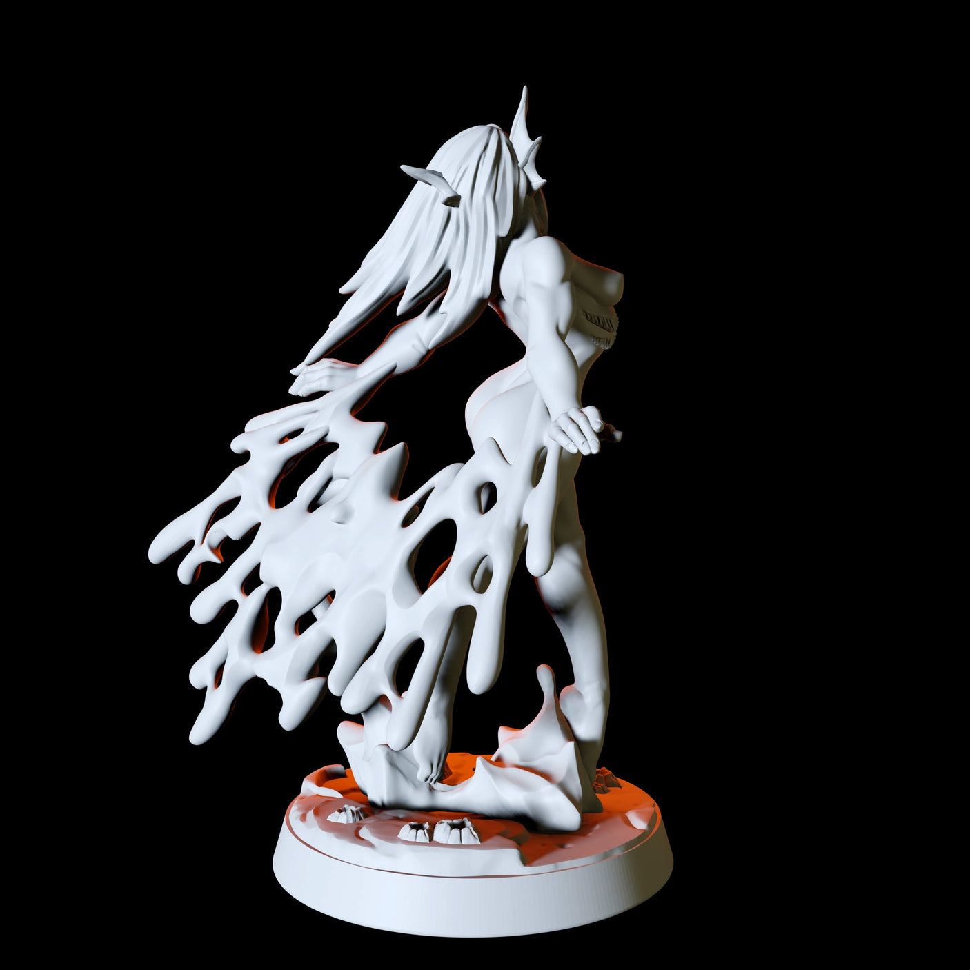 Sea Elf Pinup Miniature for Dungeons and Dragons, Pathfinder or other TTRPGs
