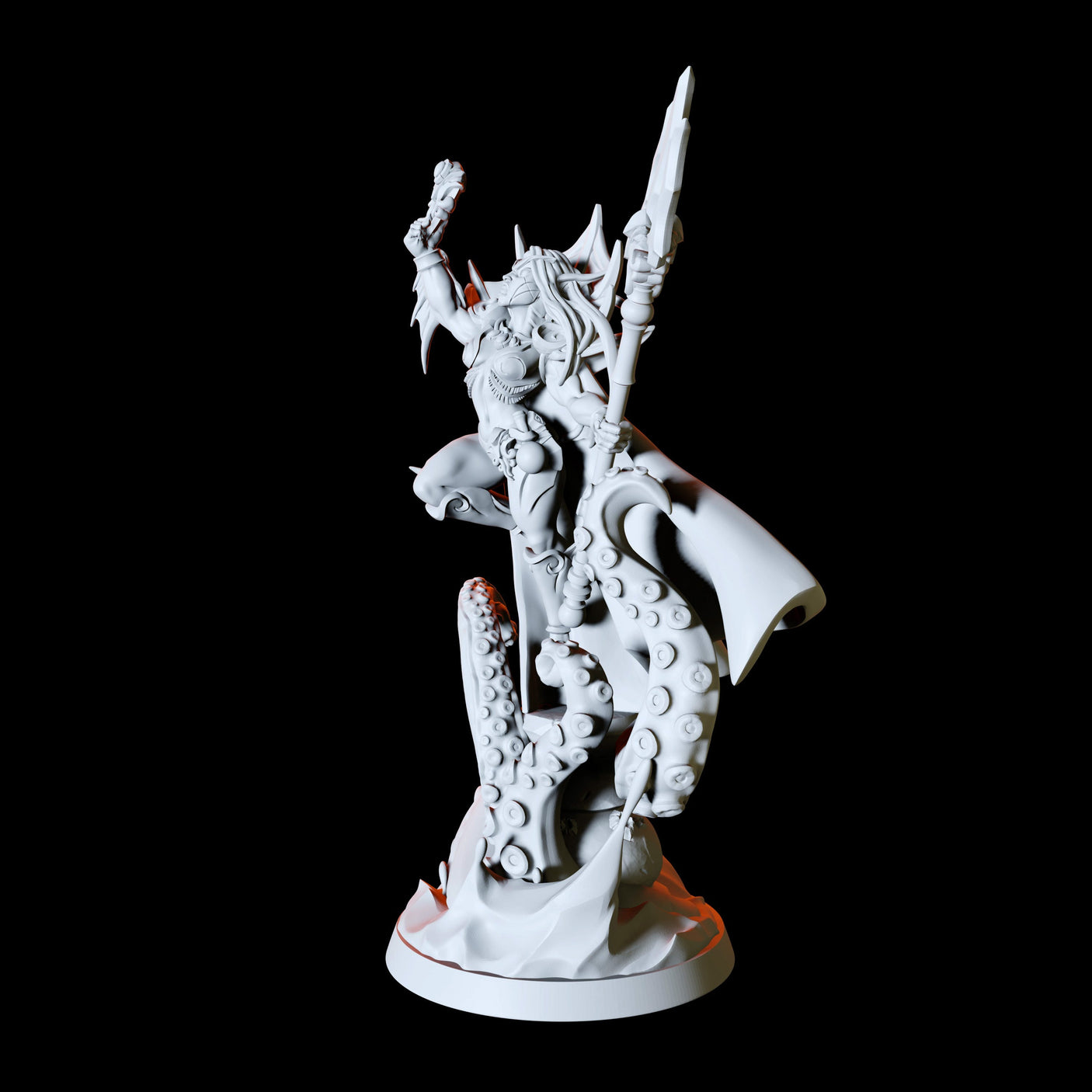 Sea Elf Queen Miniature for Dungeons and Dragons, Pathfinder or other TTRPGs