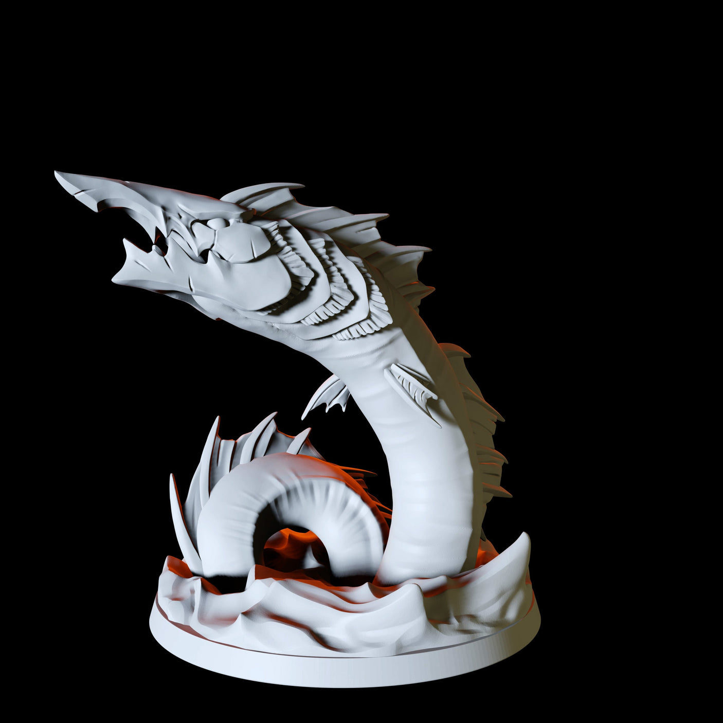 Sea Elf Rider Type A Miniature for Dungeons and Dragons, Pathfinder or other TTRPGs