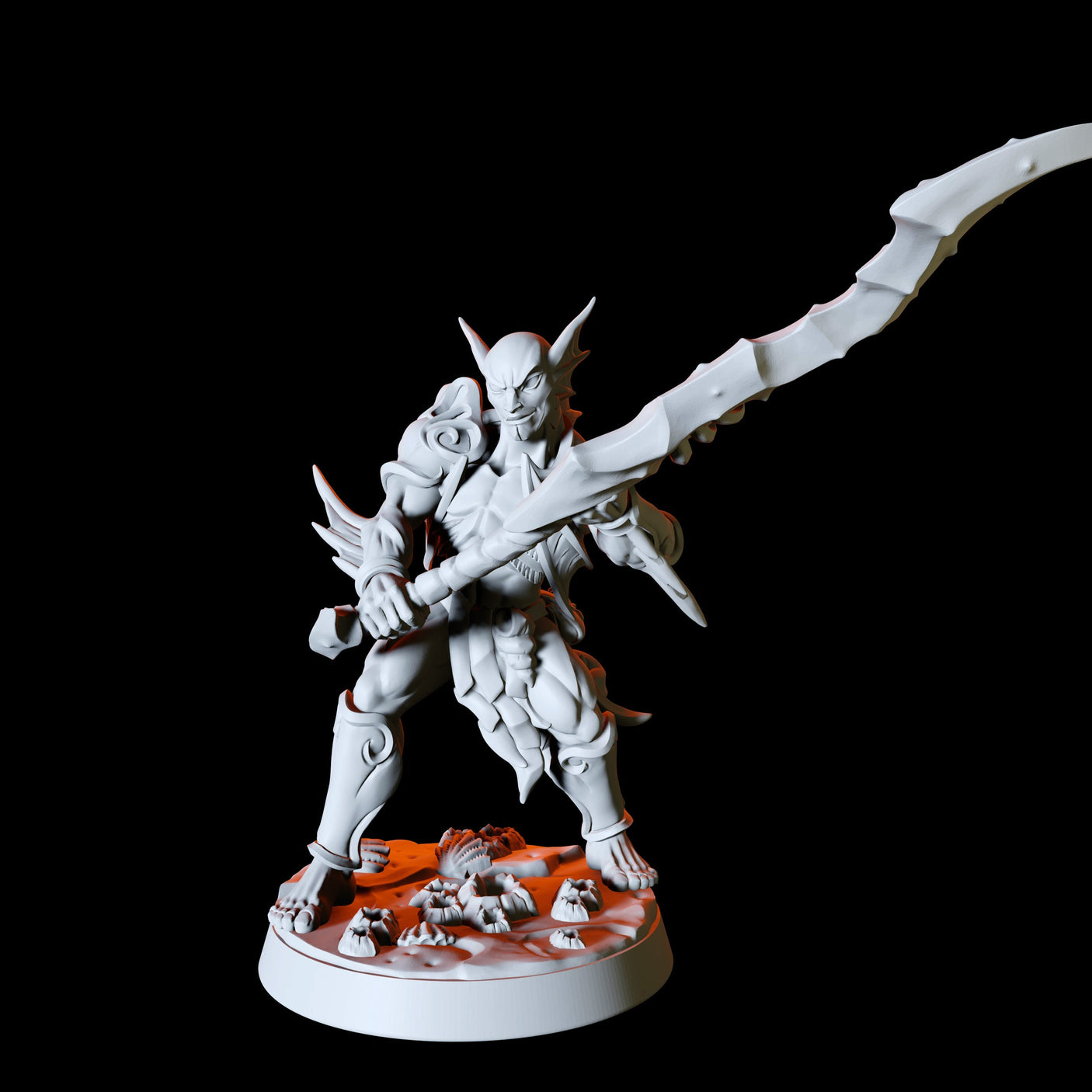 Sea Elf with glaive Miniature for Dungeons and Dragons, Pathfinder or other TTRPGs