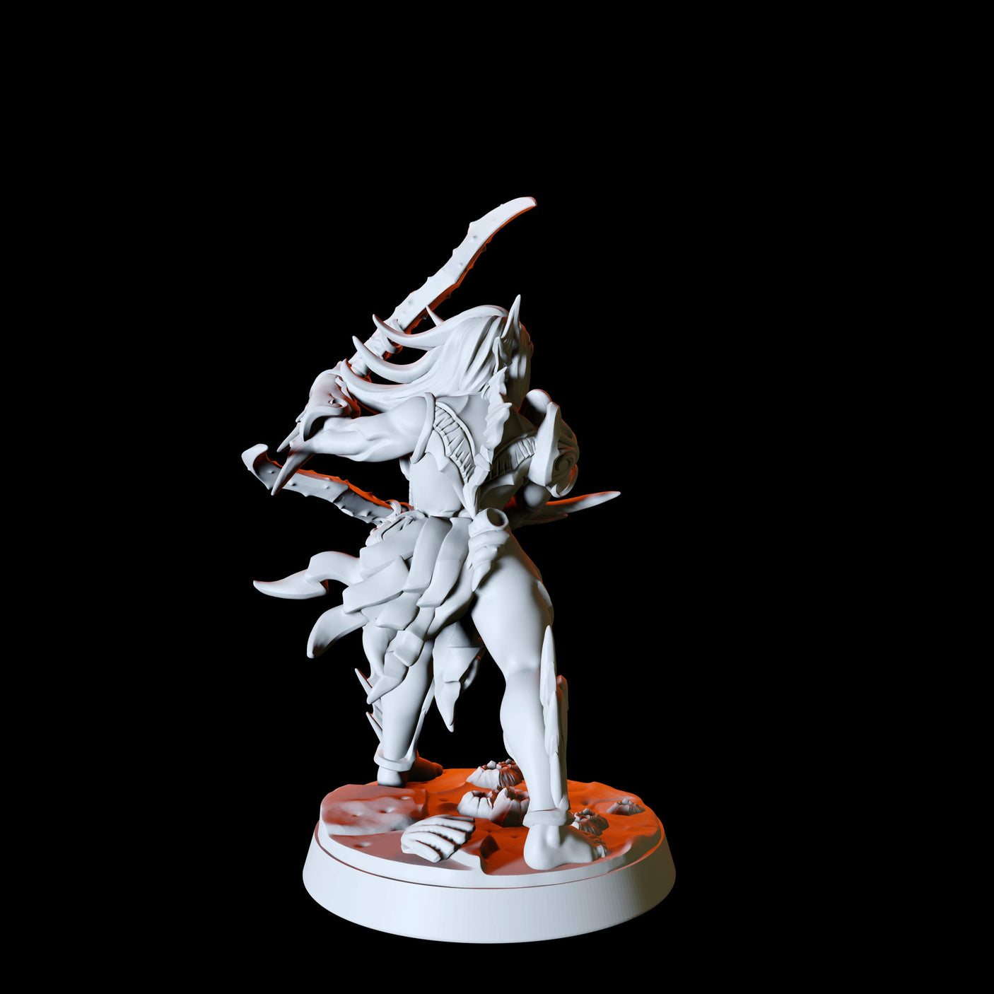 Sea Elf with twin swords Miniature for Dungeons and Dragons, Pathfinder or other TTRPGs