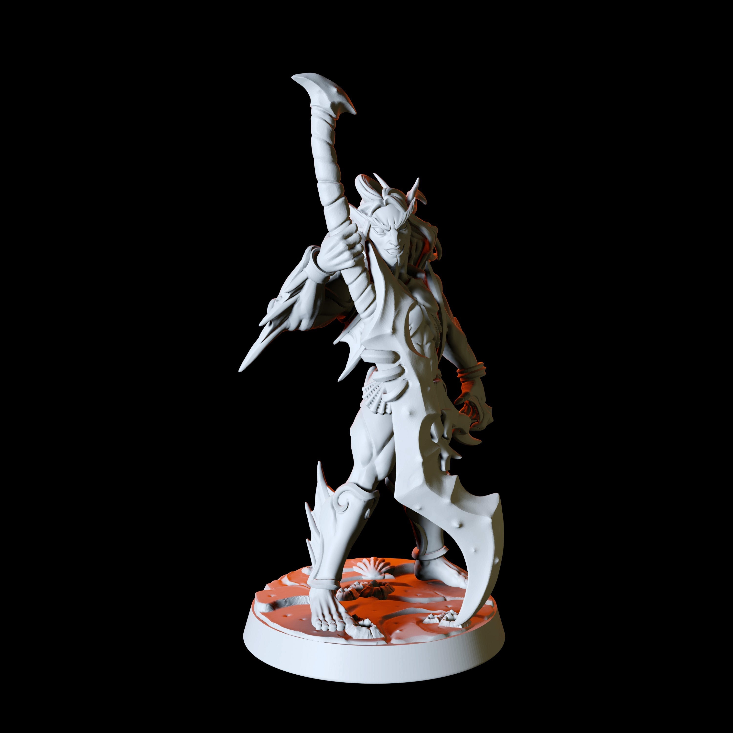 Sea Elf or Merfolk Miniature for Dungeons and Dragons - Myth Forged