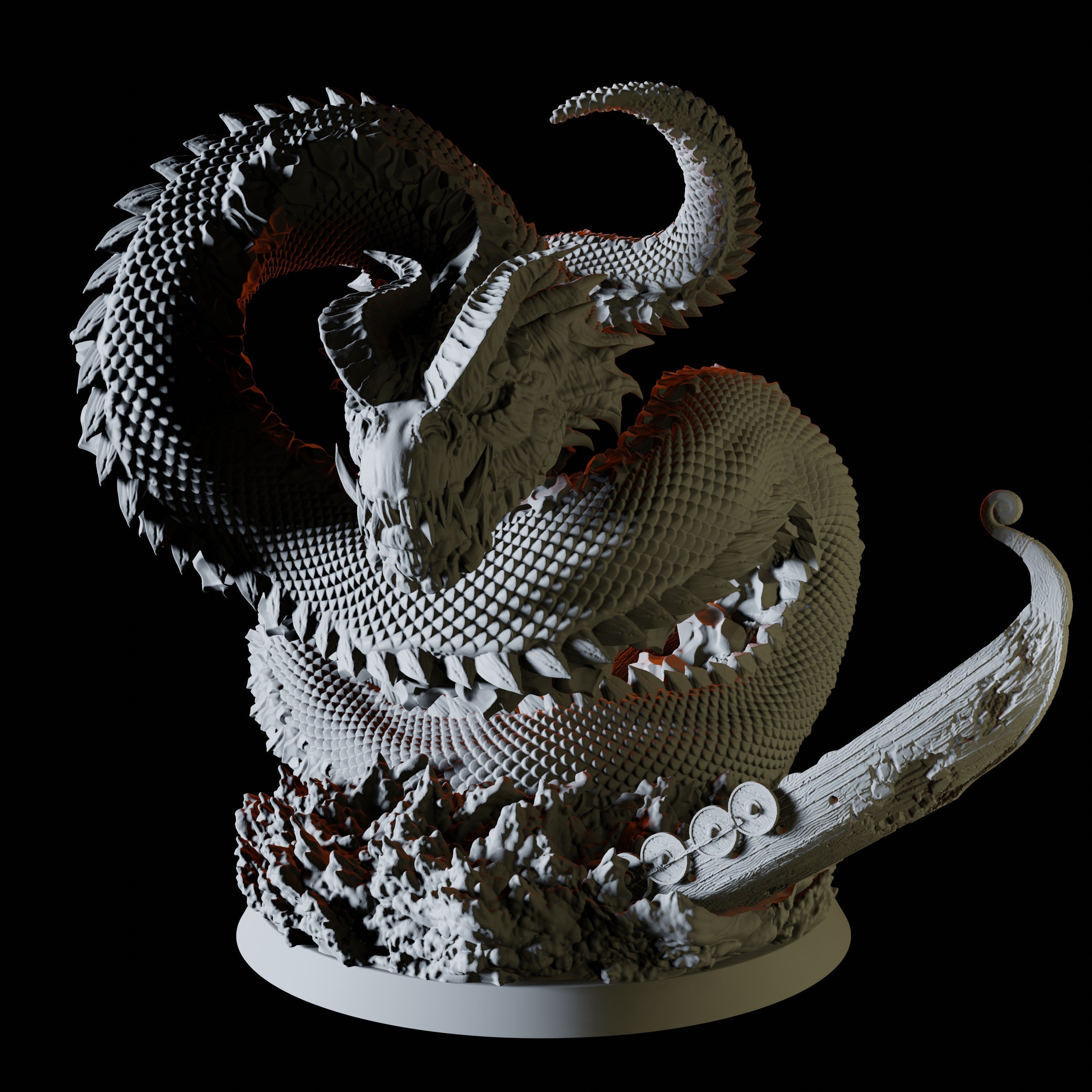 Ship Breaking Leviathan Miniature for Dungeons and Dragons - Myth Forged