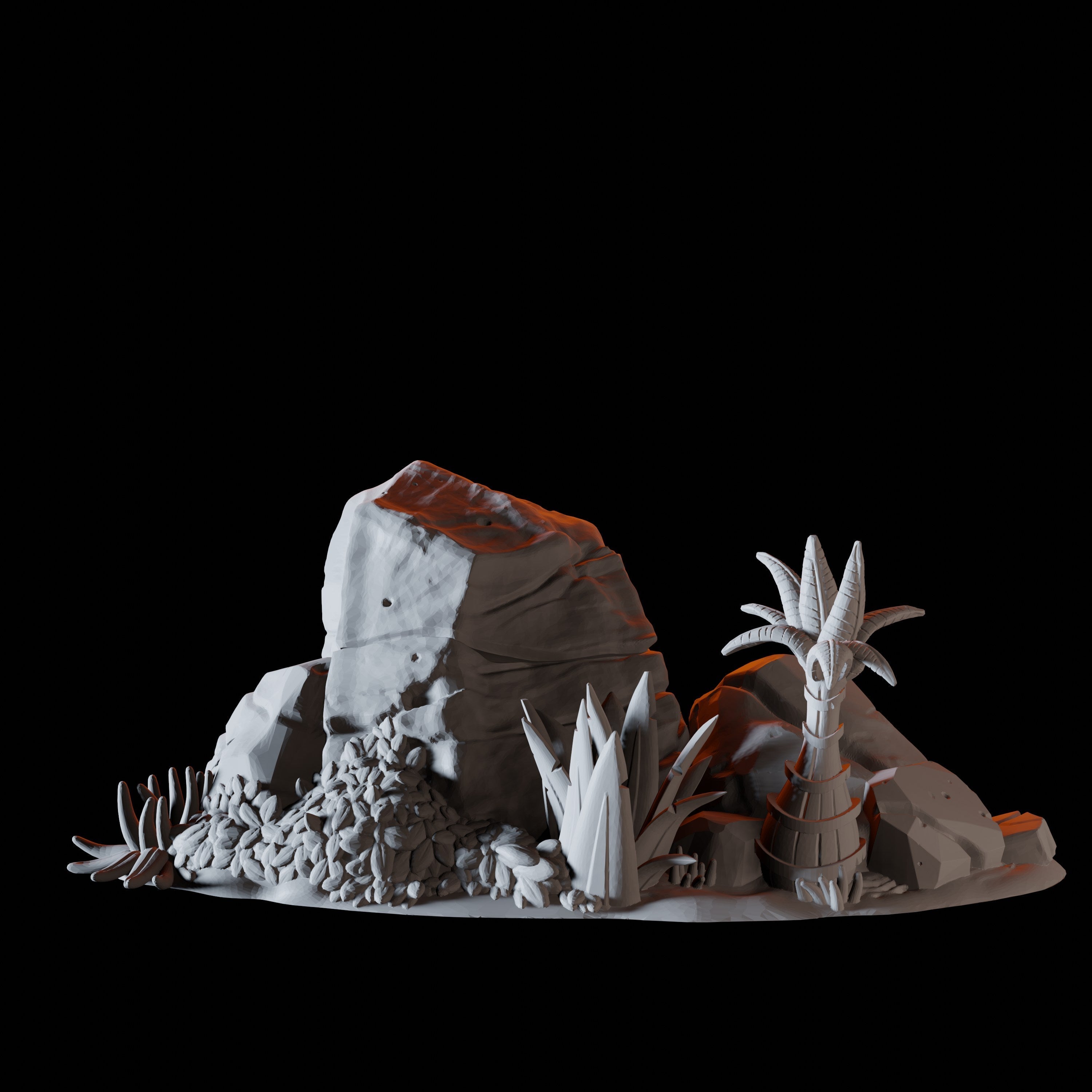 Rocky Shoreline B - Coastal Terrain Miniature for Dungeons and Dragons - Myth Forged