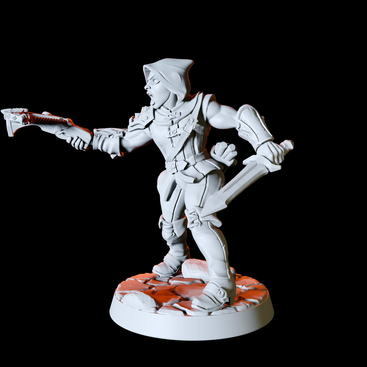 Six Assassins, Thieves or Rogues Miniature for Dungeons and Dragons, Pathfinder or other TTRPGs