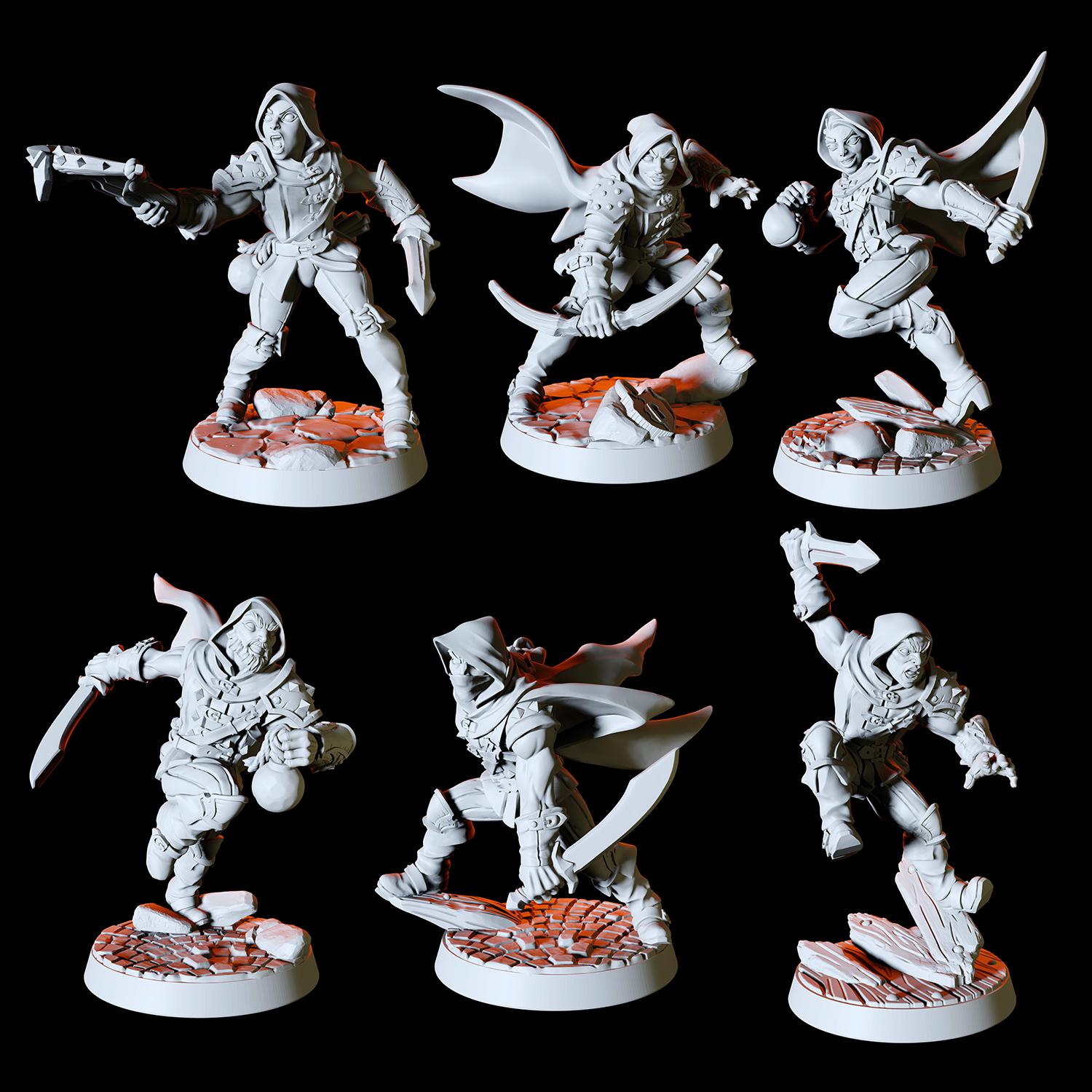 Six Assassin, Thief or Rogue Miniatures for Dungeons and Dragons | Myth Forged