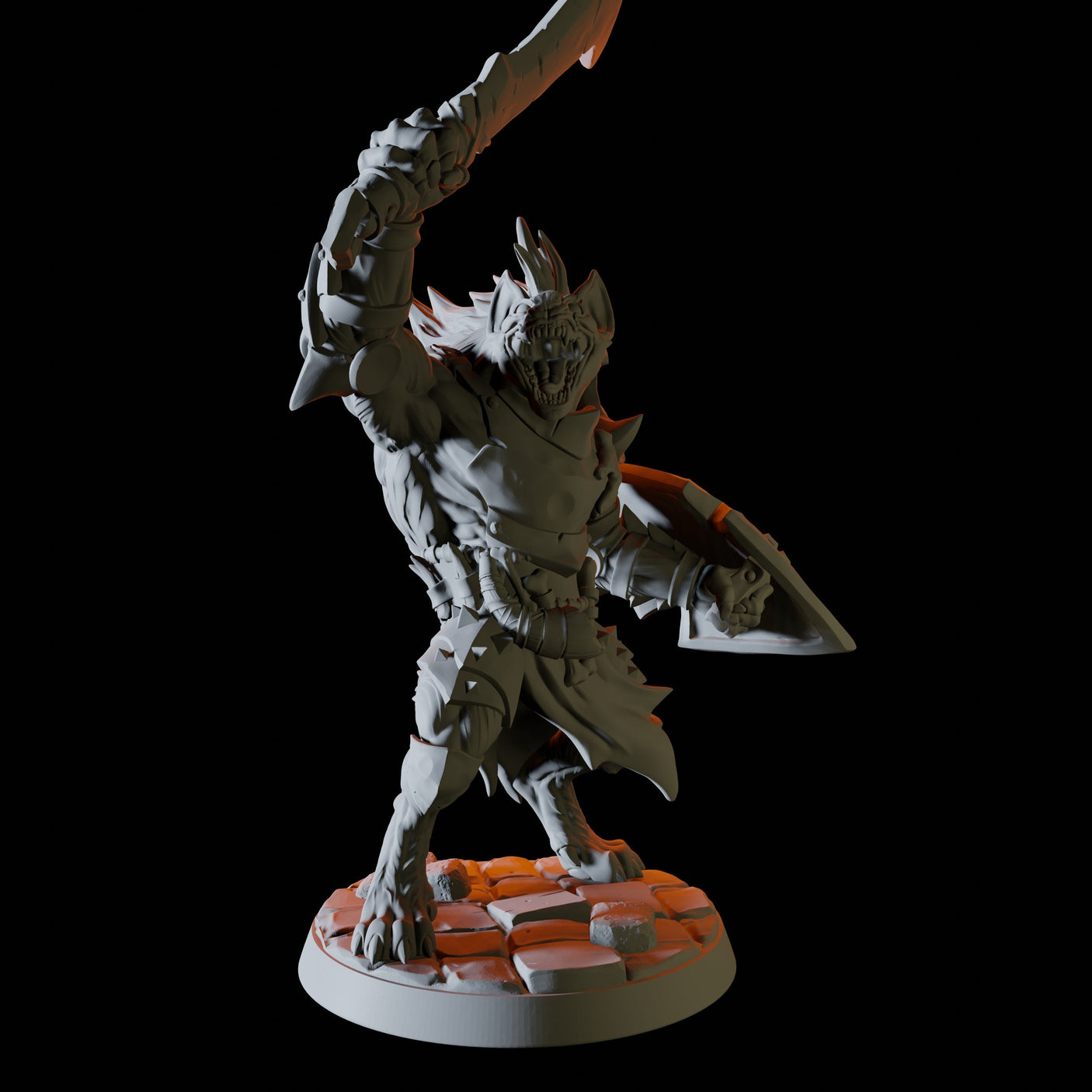 Six Gnoll Fighters Miniature for Dungeons and Dragons, Pathfinder or other TTRPGs