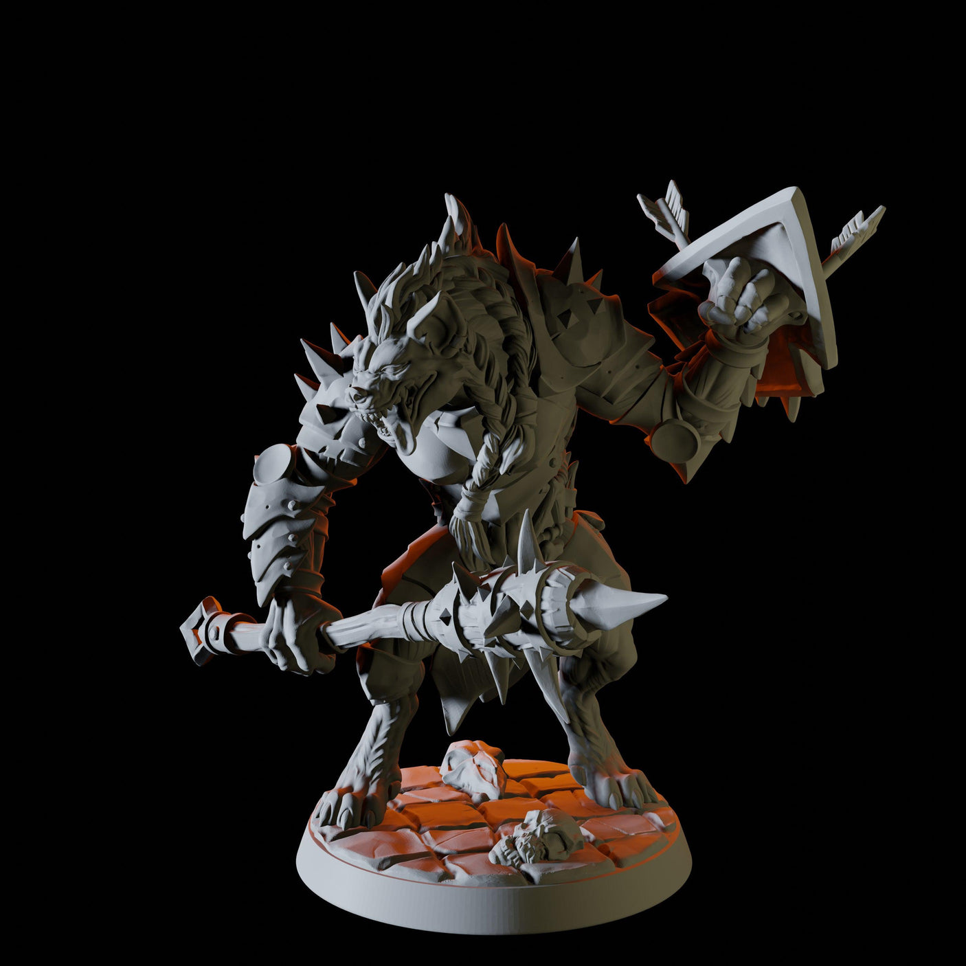 Six Gnoll Fighters Miniature for Dungeons and Dragons, Pathfinder or other TTRPGs