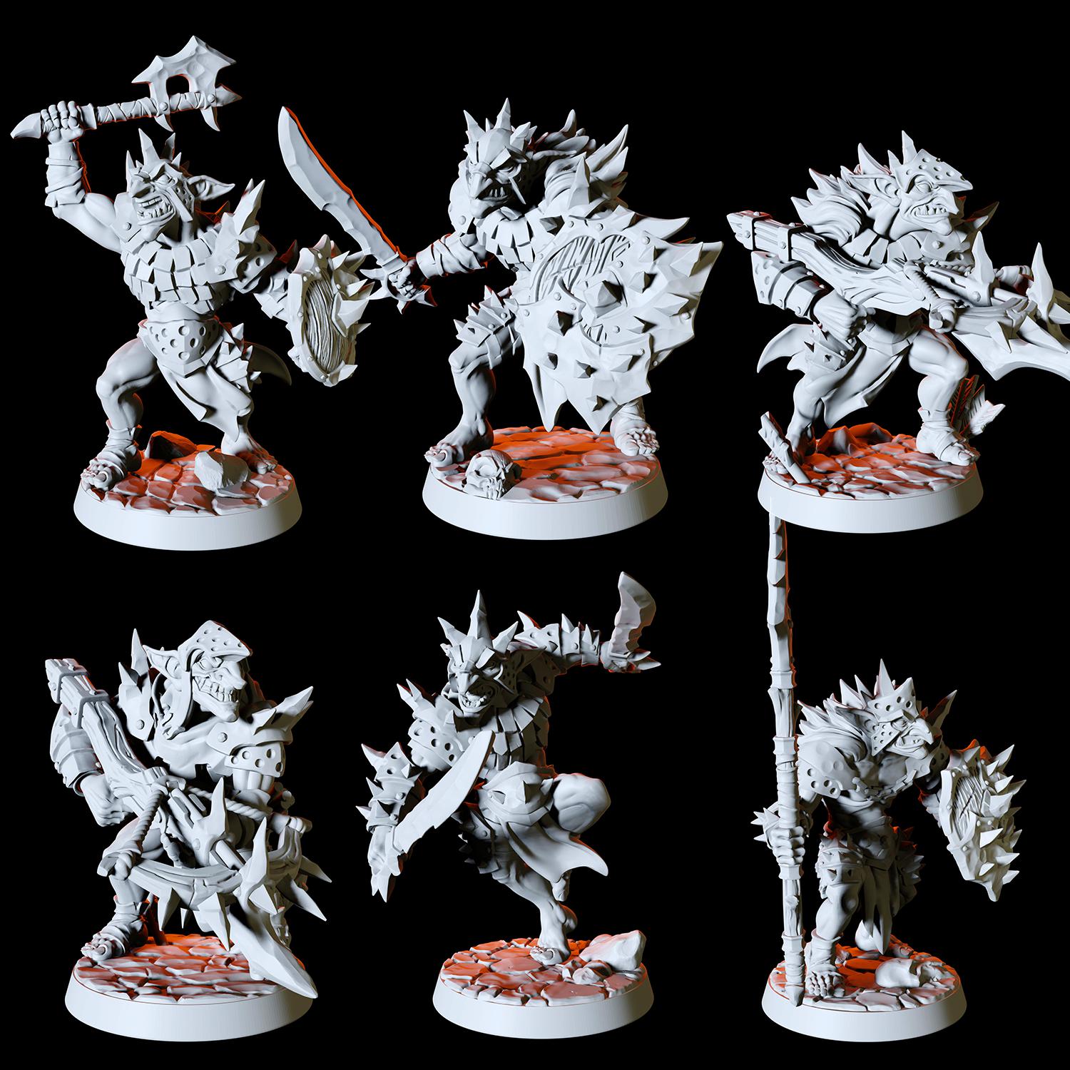 Six Hobgoblin Miniatures for Dungeons and Dragons - Myth Forged