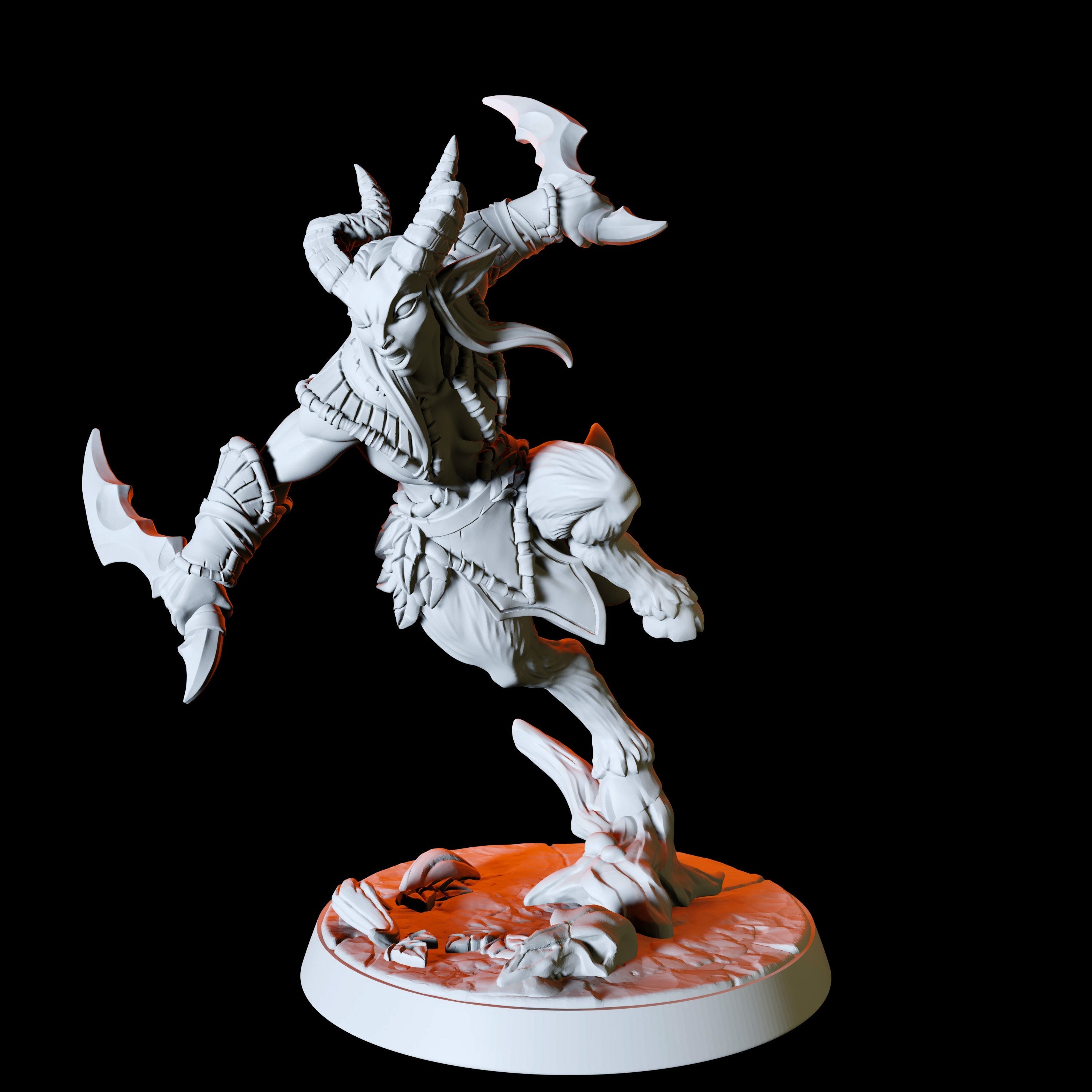 Six Satyr Miniatures for Dungeons and Dragons | Myth Forged