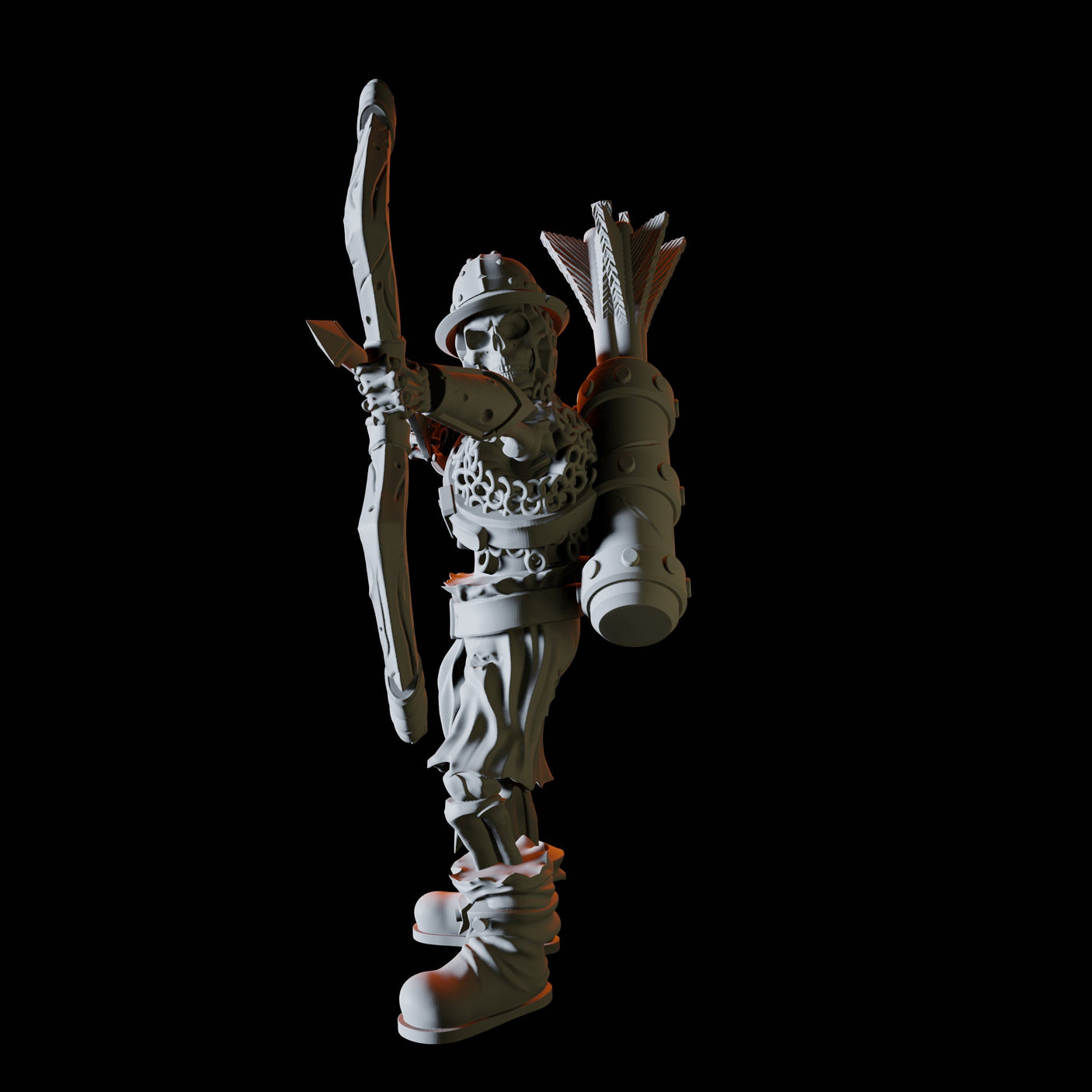 Skeleton Archer Miniature for Dungeons and Dragons, Pathfinder or other TTRPGs