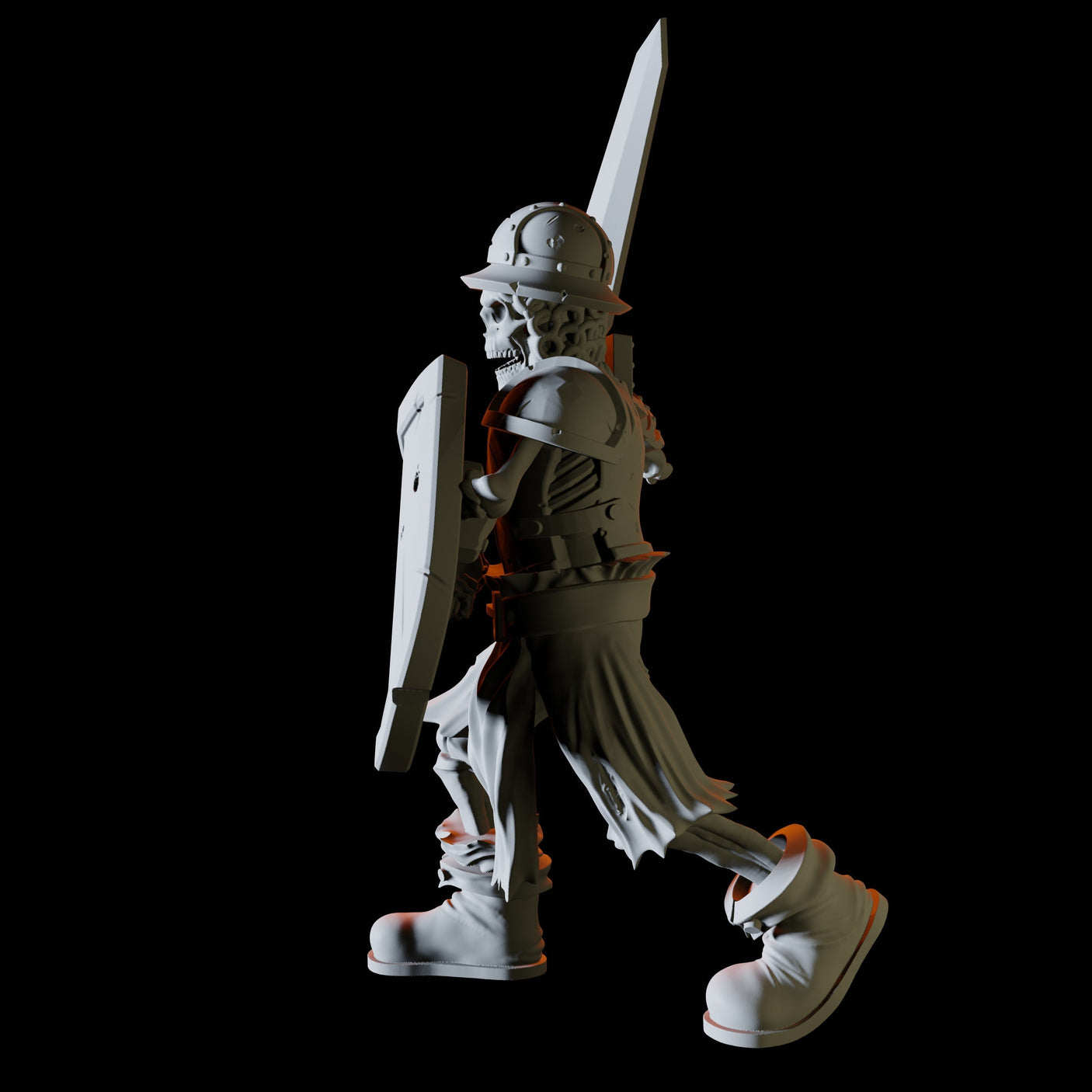 Skeleton Fighter Miniature for Dungeons and Dragons, Pathfinder or other TTRPGs