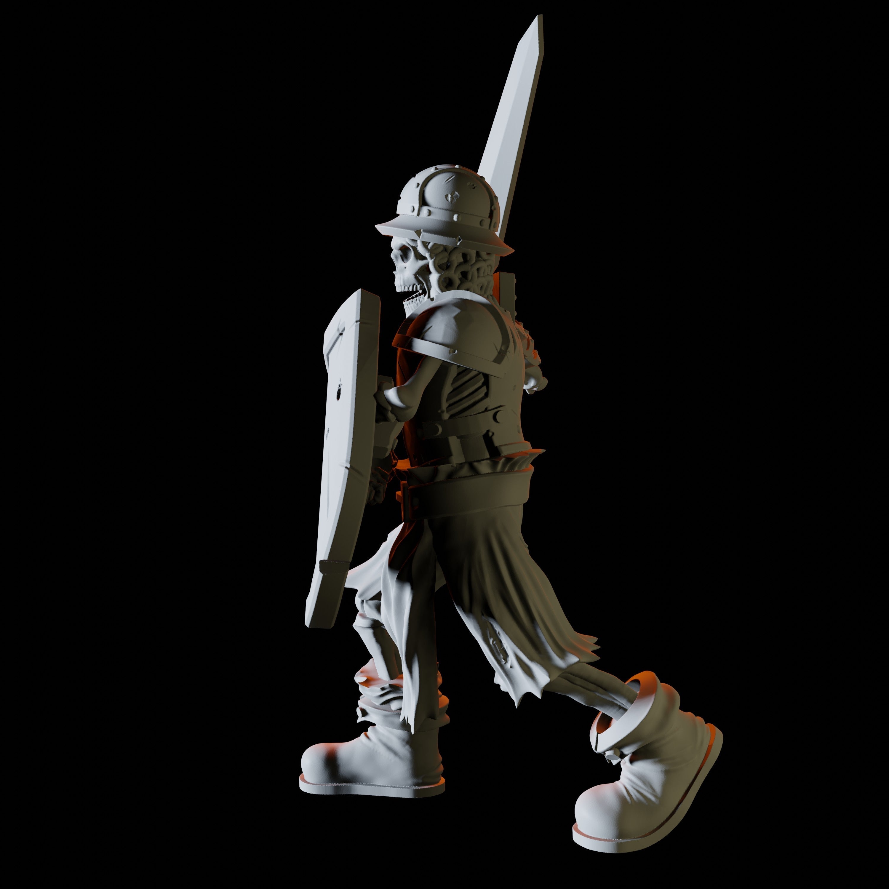 Skeleton Fighter Miniature for Dungeons and Dragons - Myth Forged