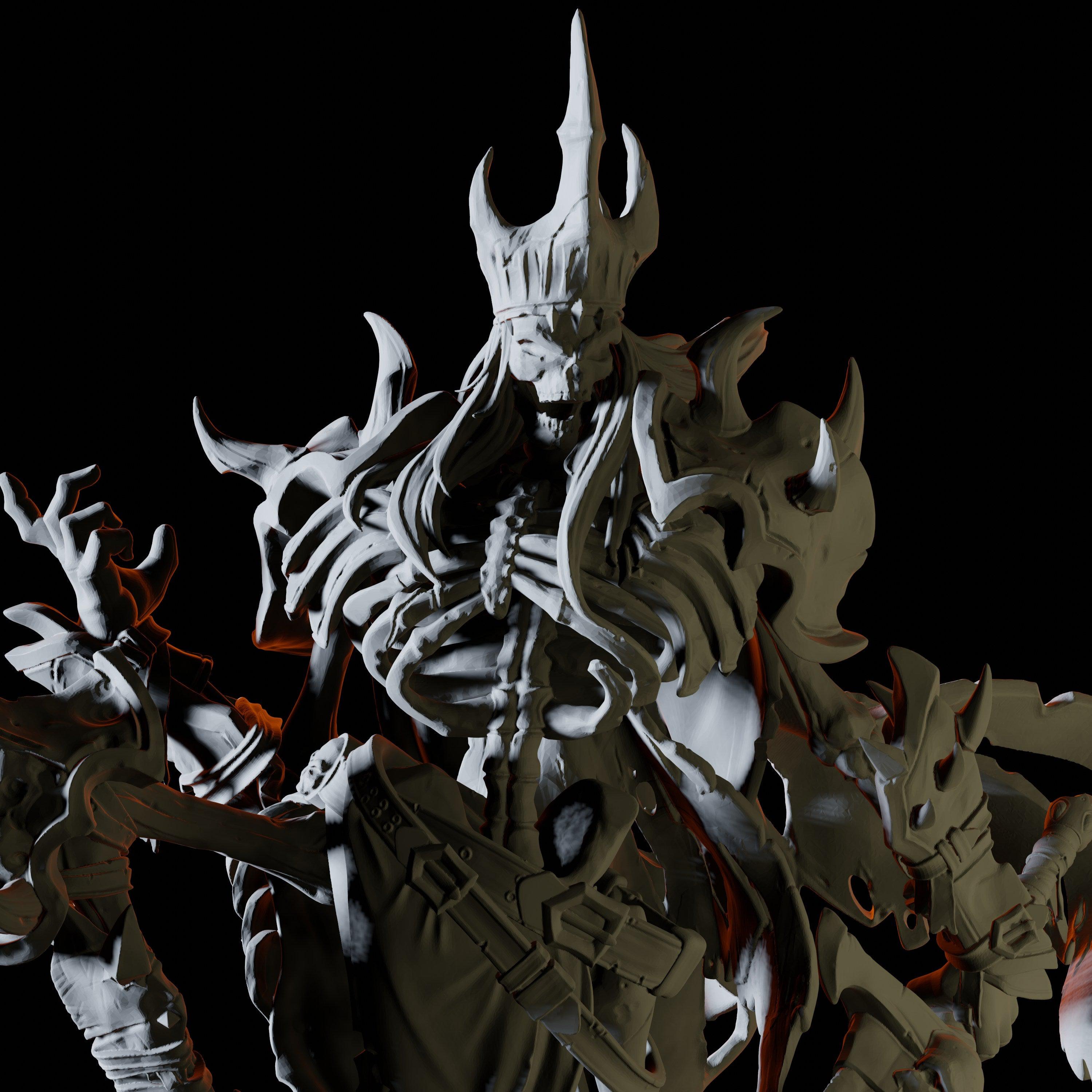 Skeleton King Miniature for Dungeons and Dragons - Myth Forged