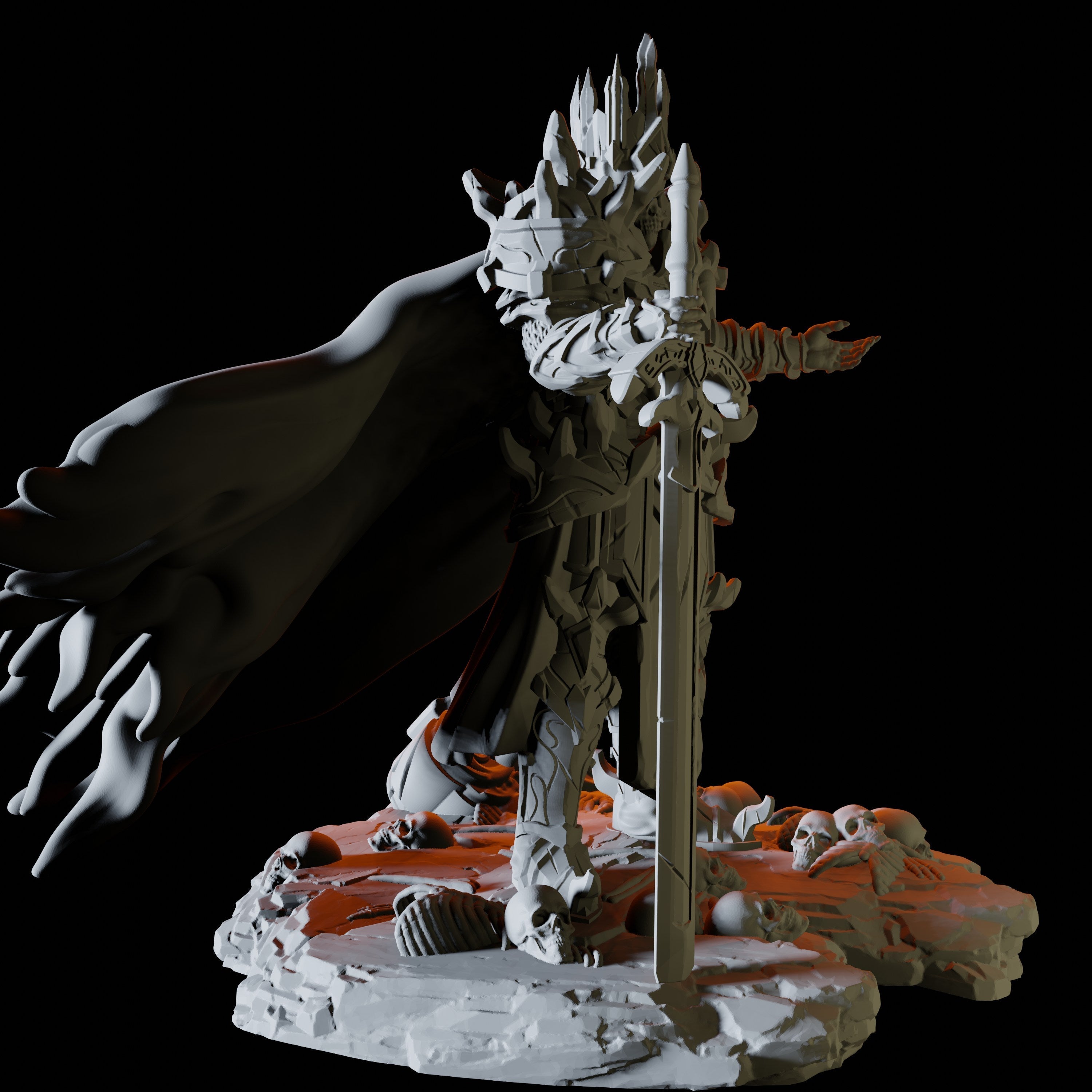 Skeleton Lord Miniature for Dungeons and Dragons - Myth Forged