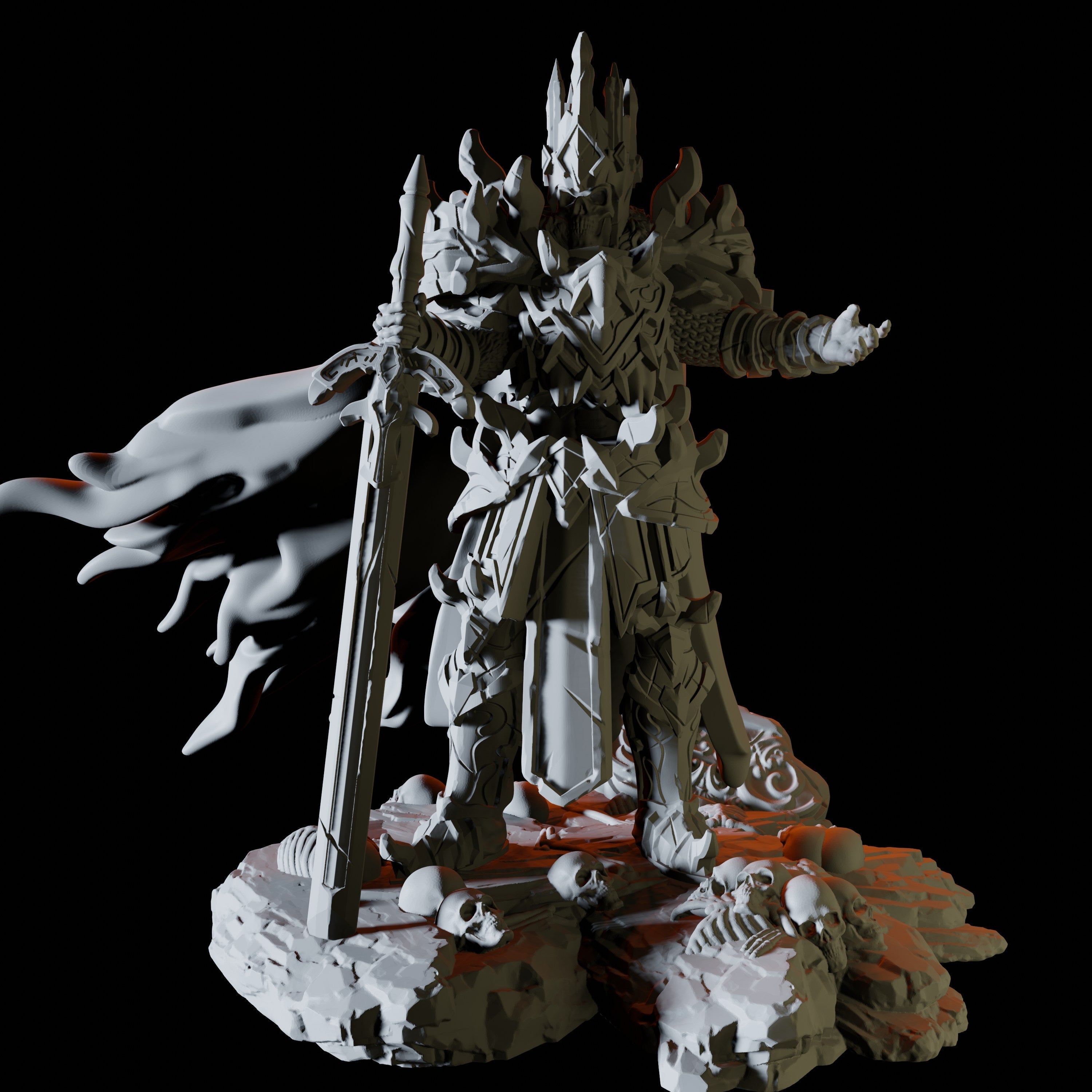 Skeleton Lord Miniature for Dungeons and Dragons - Myth Forged