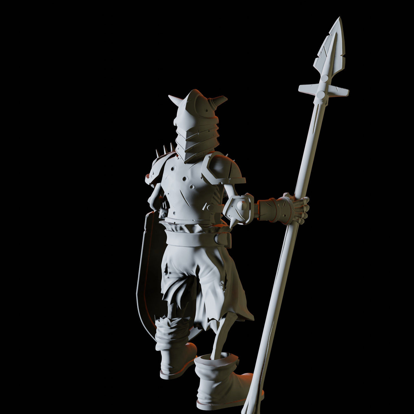 Skeleton Pikeman Miniature for Dungeons and Dragons, Pathfinder or other TTRPGs