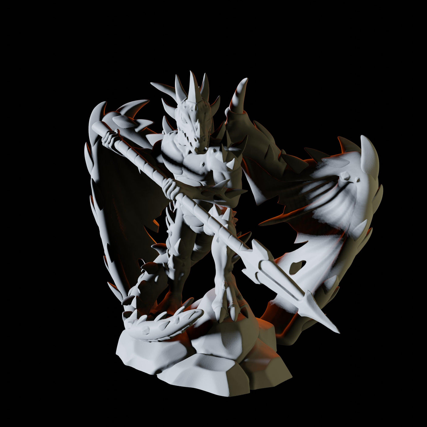 Spined Devil Miniature for Dungeons and Dragons, Pathfinder or other TTRPGs