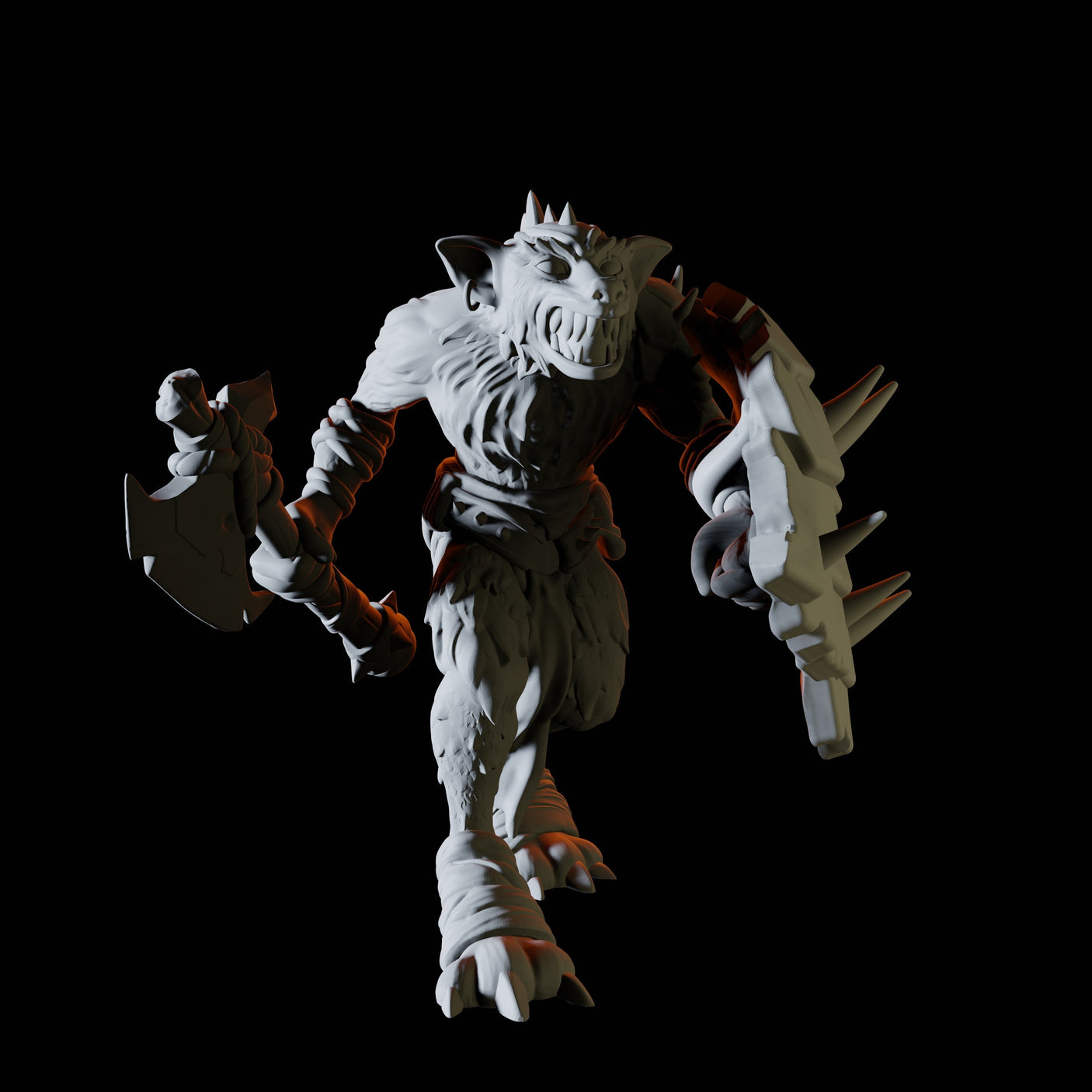 Stalking Gnoll Miniature for Dungeons and Dragons, Pathfinder or other TTRPGs
