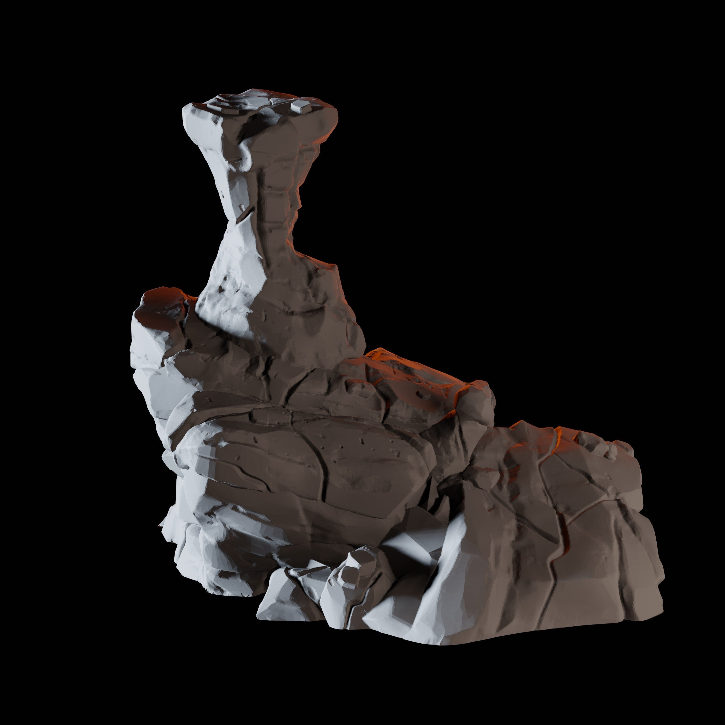 Steep Rock Formation A - Cave Scatter Terrain Miniature for Dungeons and Dragons - Myth Forged