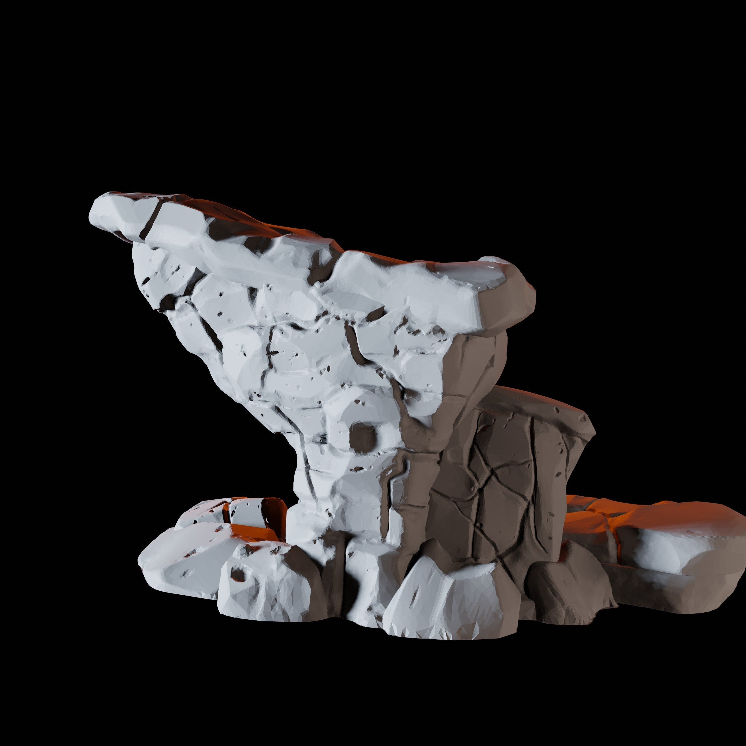 Steep Rock Formation B - Cave Scatter Terrain Miniature for Dungeons and Dragons - Myth Forged