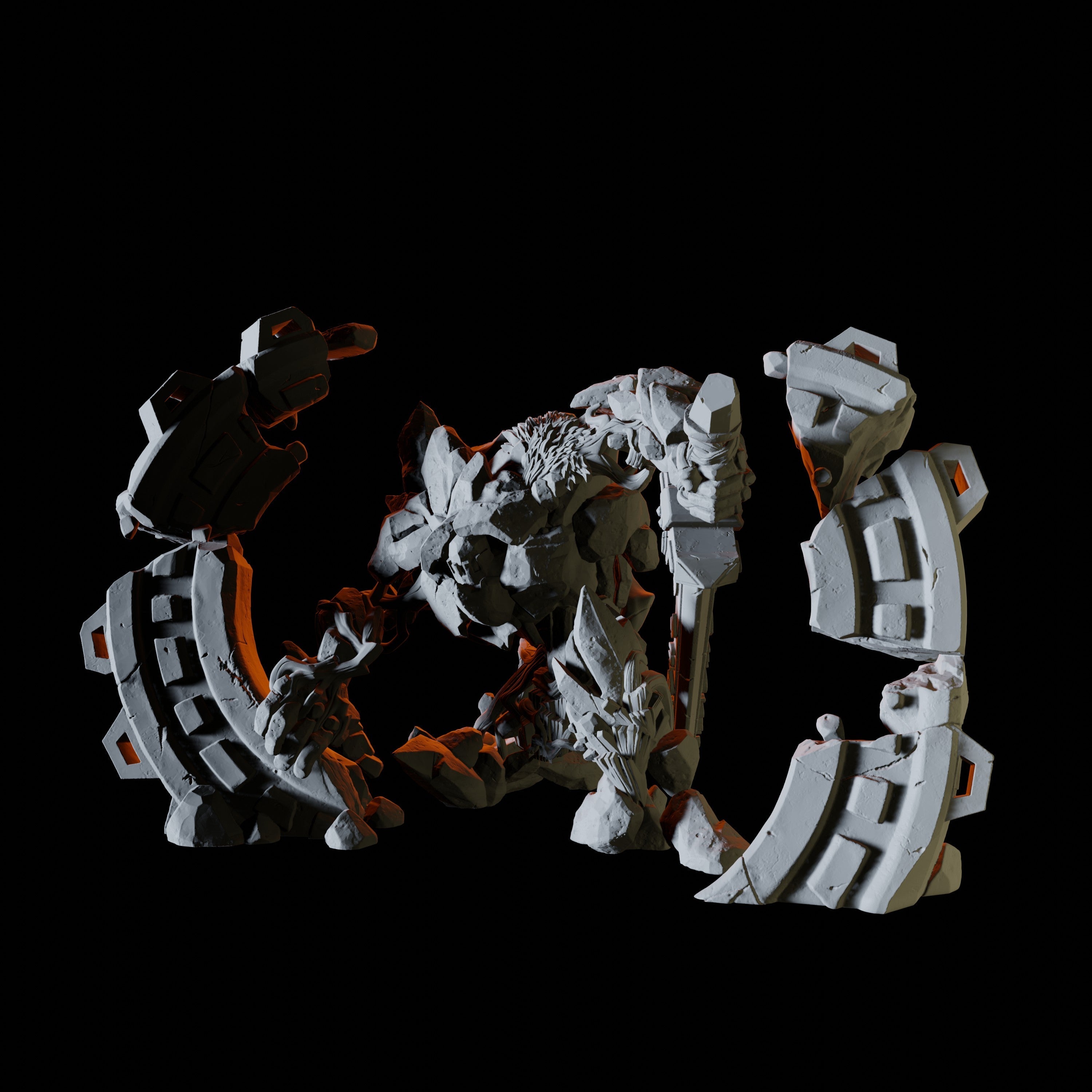 Stone Golem Miniature for Dungeons and Dragons - Myth Forged