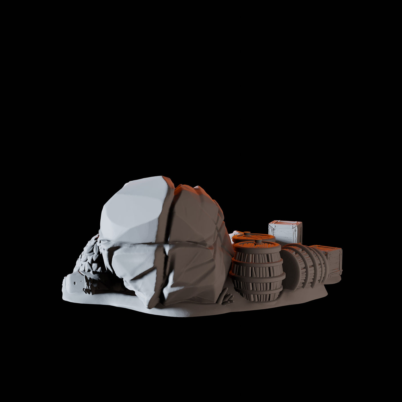Supplies on Shore Miniature for Dungeons and Dragons, Pathfinder or other TTRPGs