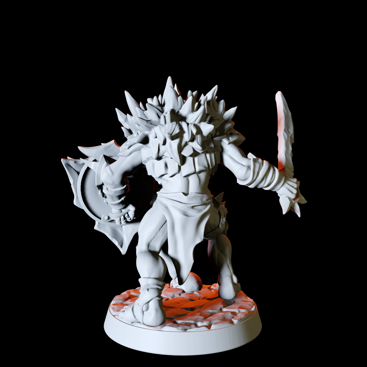 Sword and Shield Hobgoblin Miniature for Dungeons and Dragons, Pathfinder or other TTRPGs