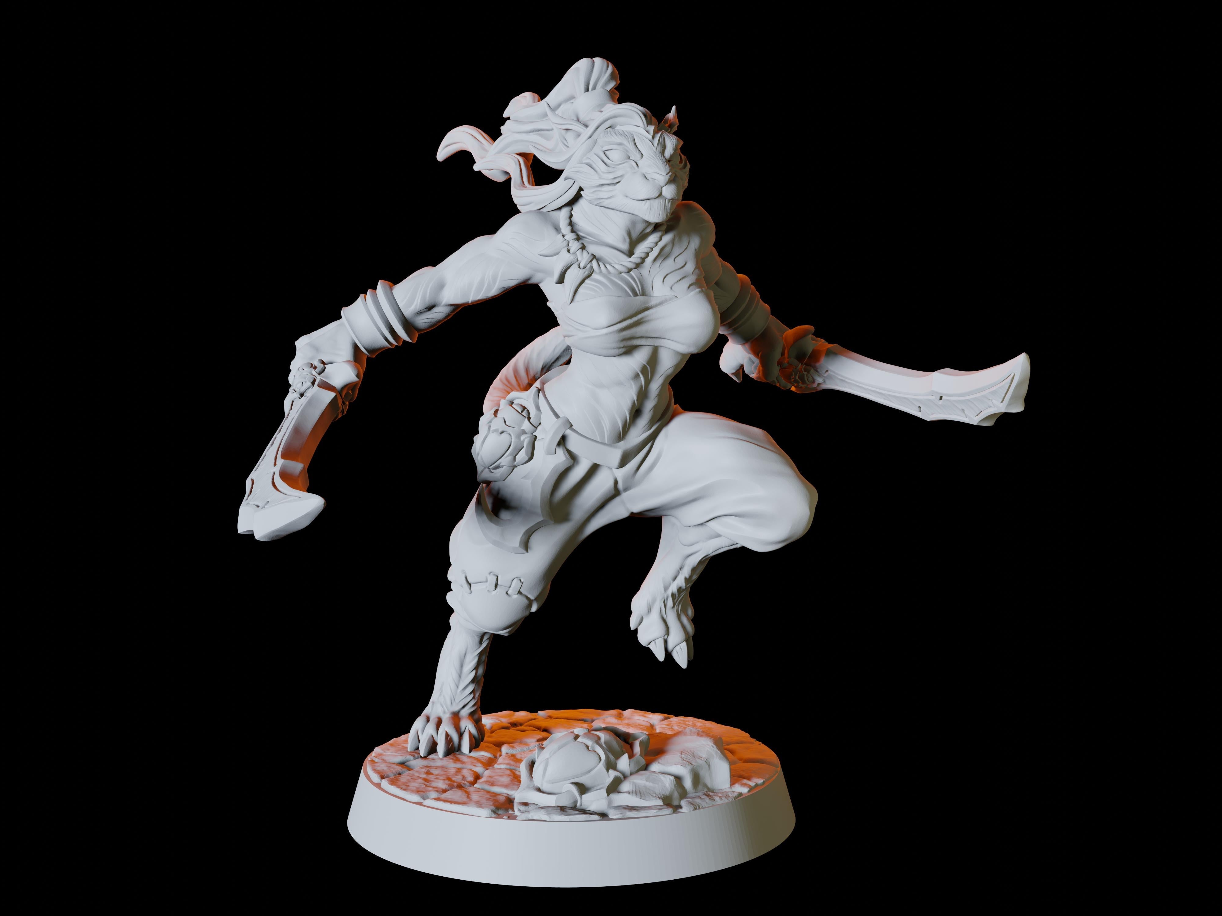 Six Tabaxi Miniatures for Dungeons and Dragons - Myth Forged