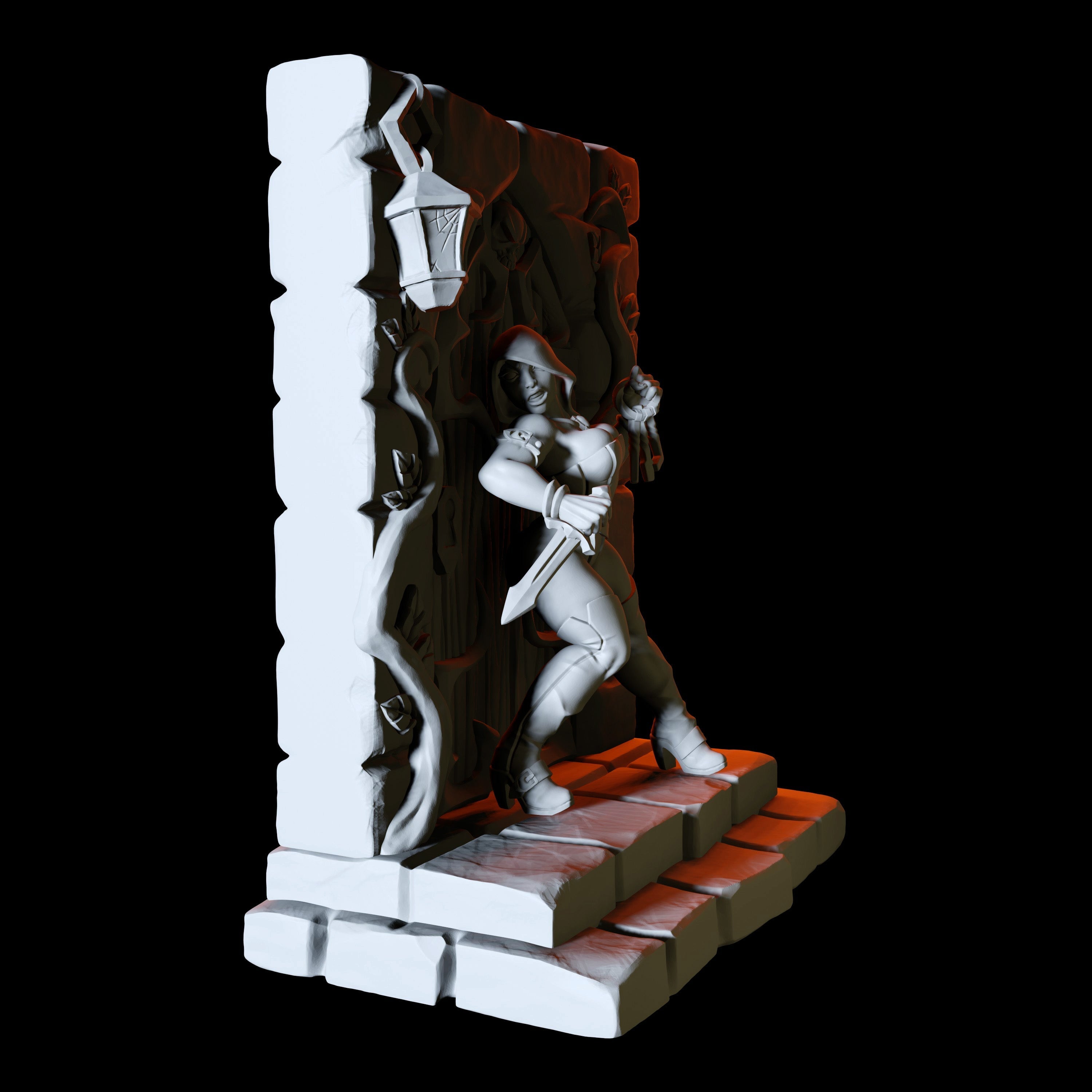 Thief or Rogue Pinup Miniature for Dungeons and Dragons - Myth Forged