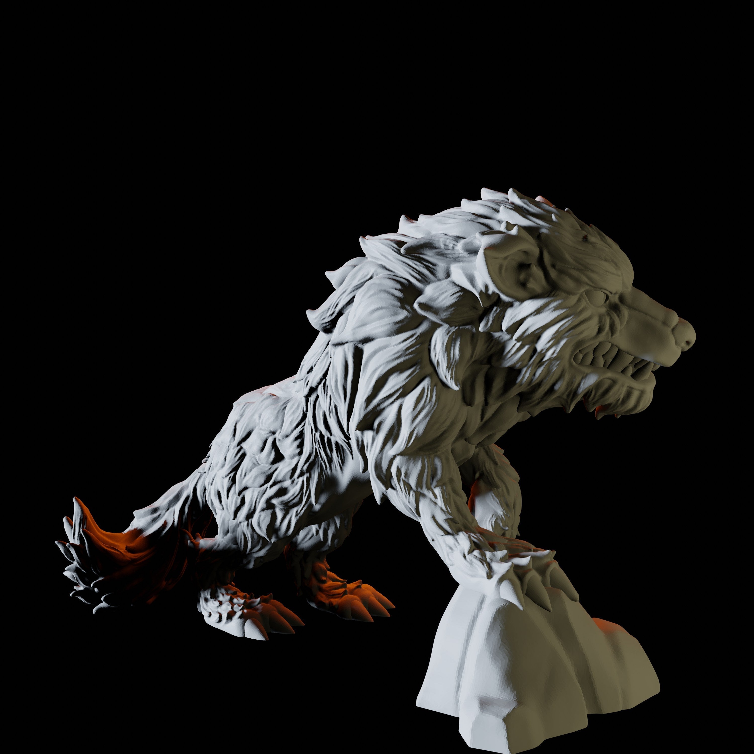 Worg Miniature for Dungeons and Dragons - Myth Forged