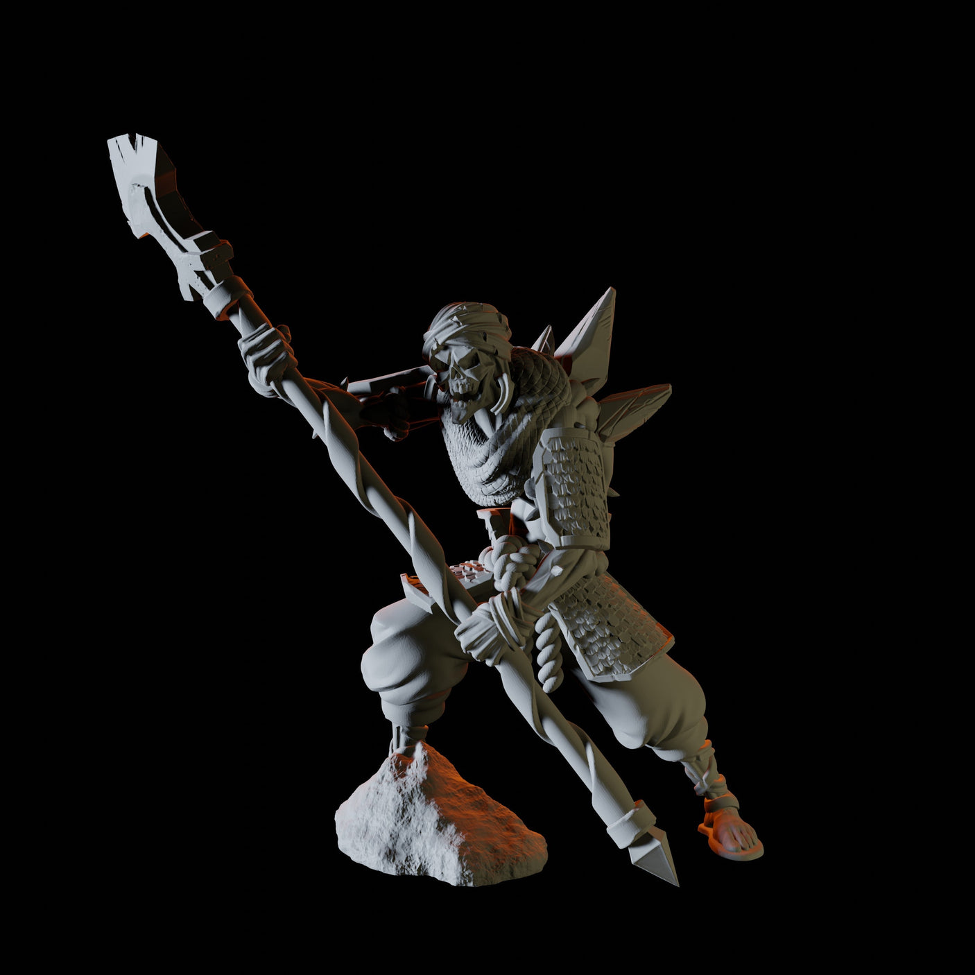 Three Desert Skeletons Miniature for Dungeons and Dragons, Pathfinder or other TTRPGs