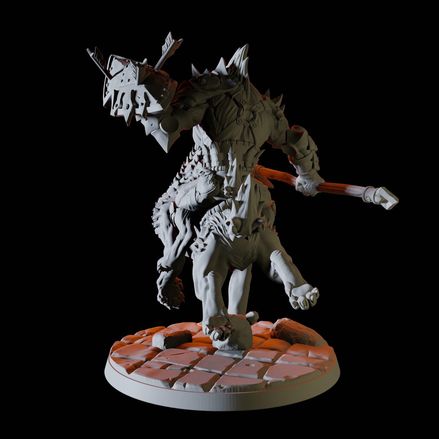 Three Gnoll Hyena Riders Miniature for Dungeons and Dragons, Pathfinder or other TTRPGs