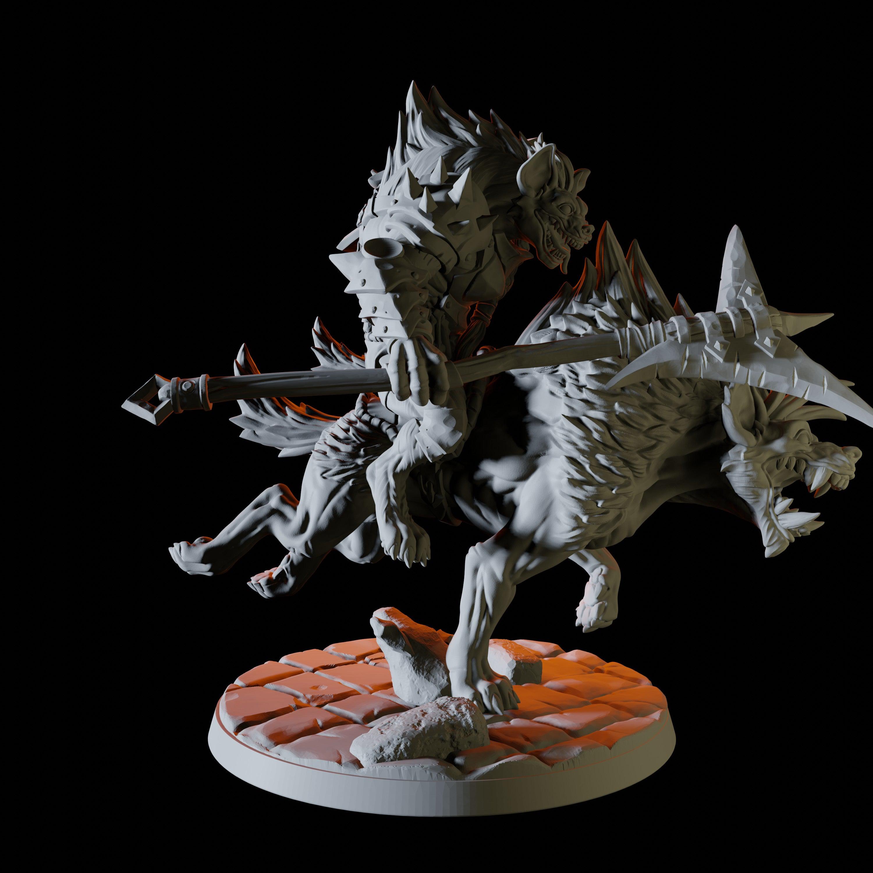 Three Gnoll Rider Miniatures for Dungeons and Dragons - Myth Forged