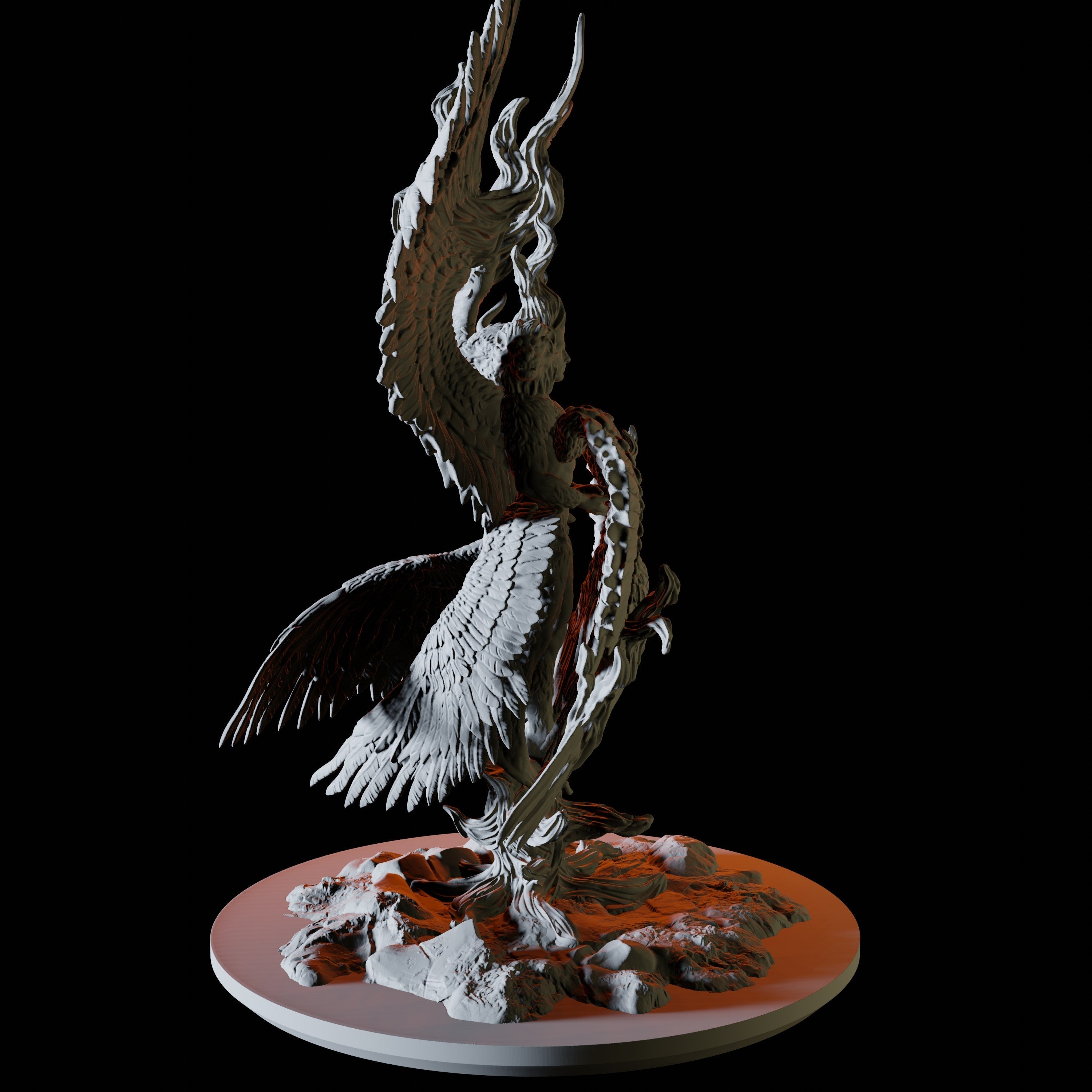 Three Headed Celestial Miniature for Dungeons and Dragons - Myth Forged