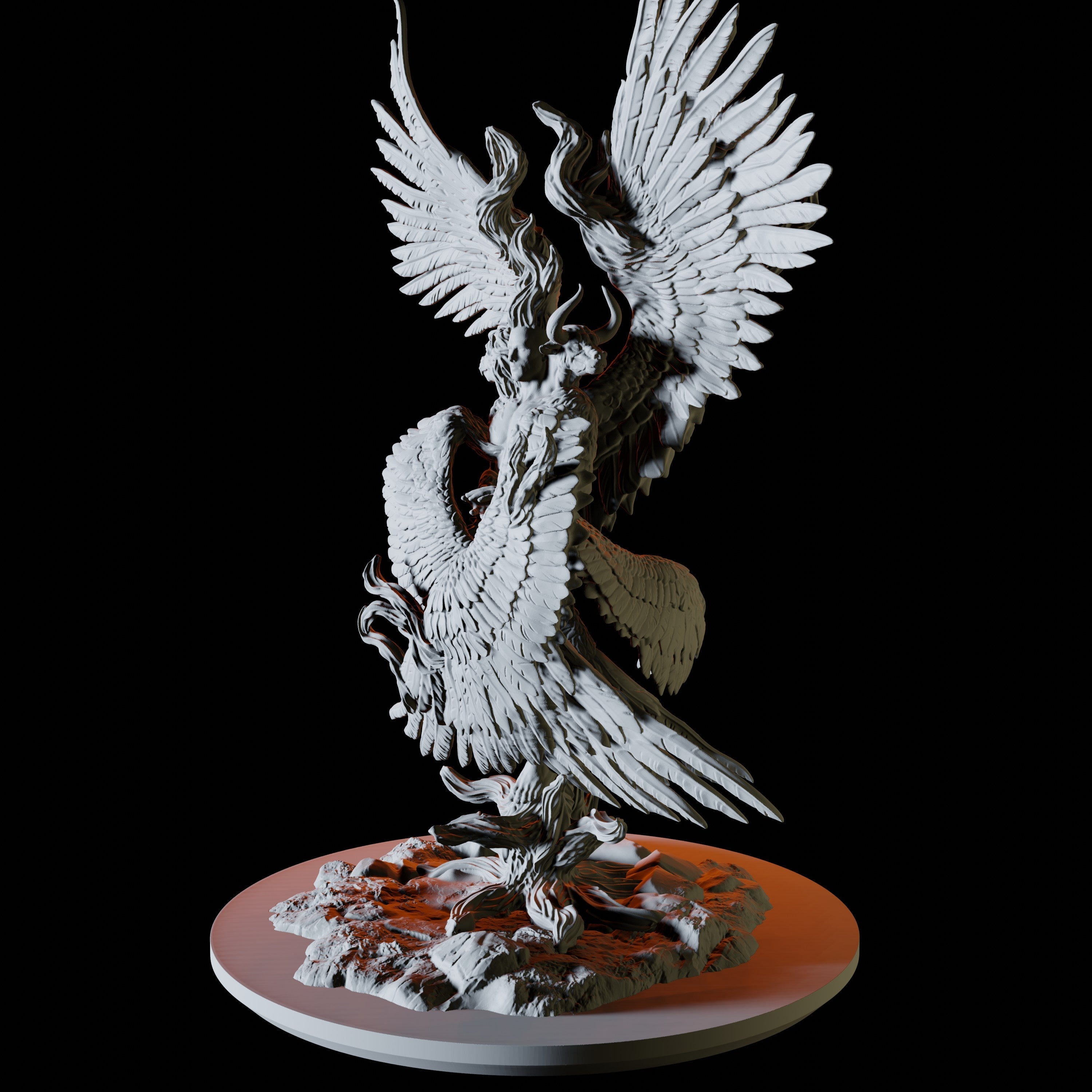 Three Headed Celestial Miniature for Dungeons and Dragons - Myth Forged