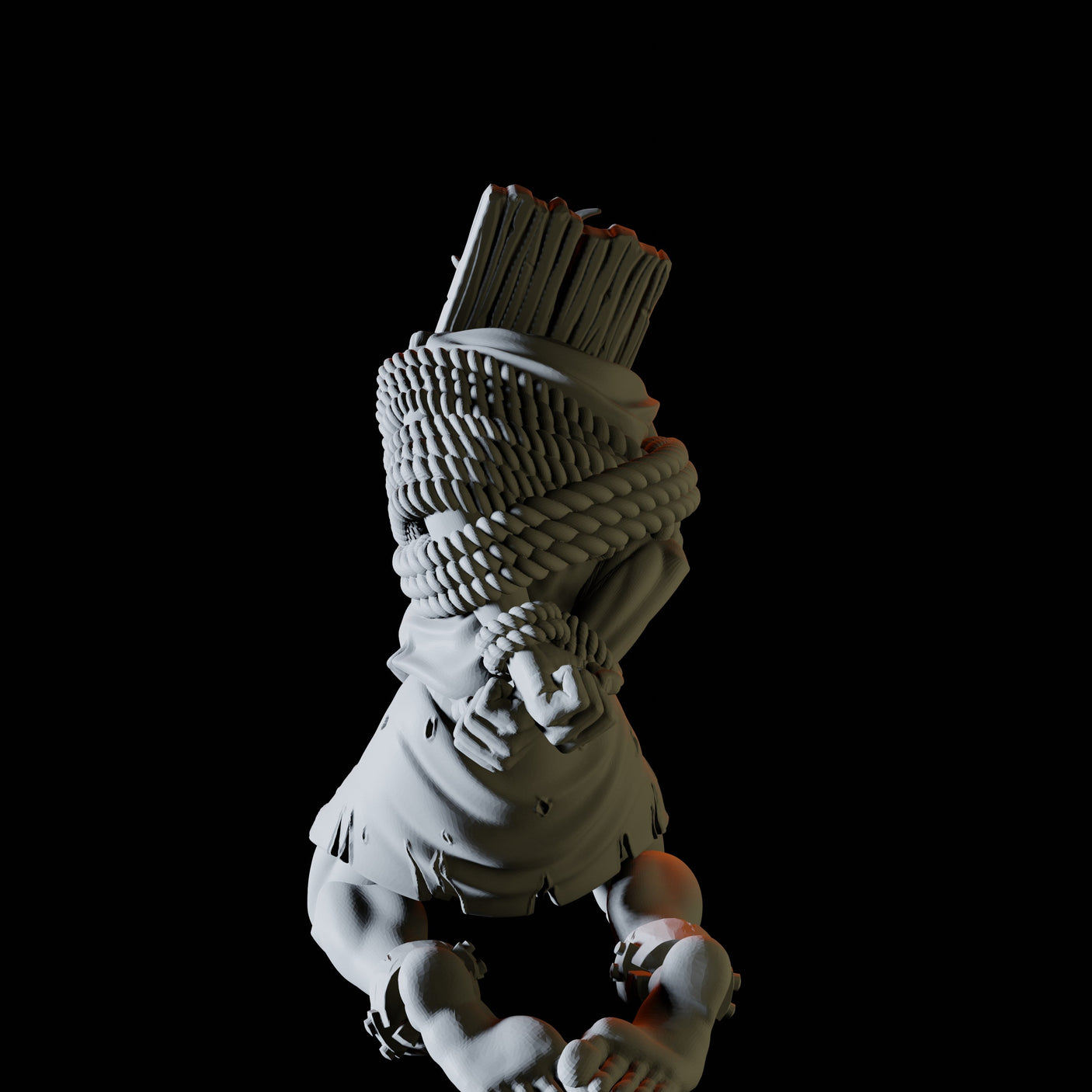 Three Prisoners Miniature for Dungeons and Dragons, Pathfinder or other TTRPGs