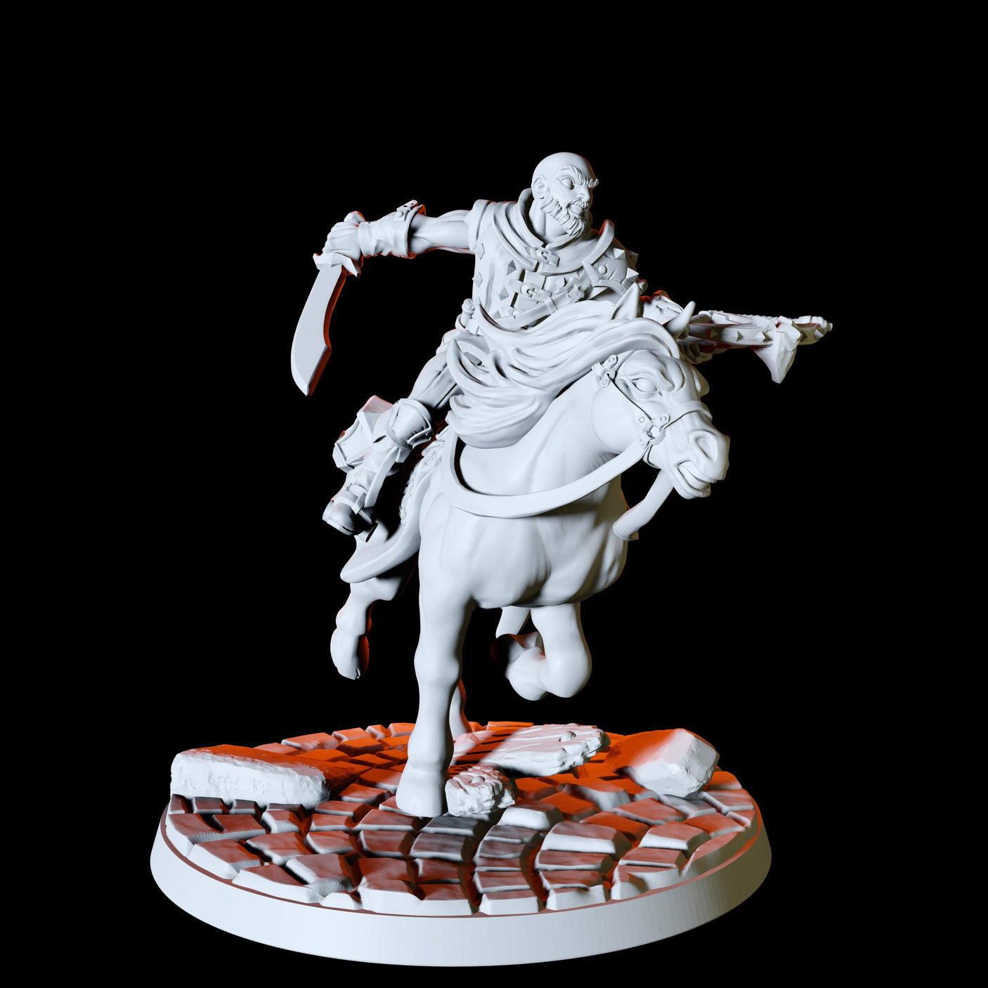 Three Rogues on Horseback Miniature for Dungeons and Dragons, Pathfinder or other TTRPGs