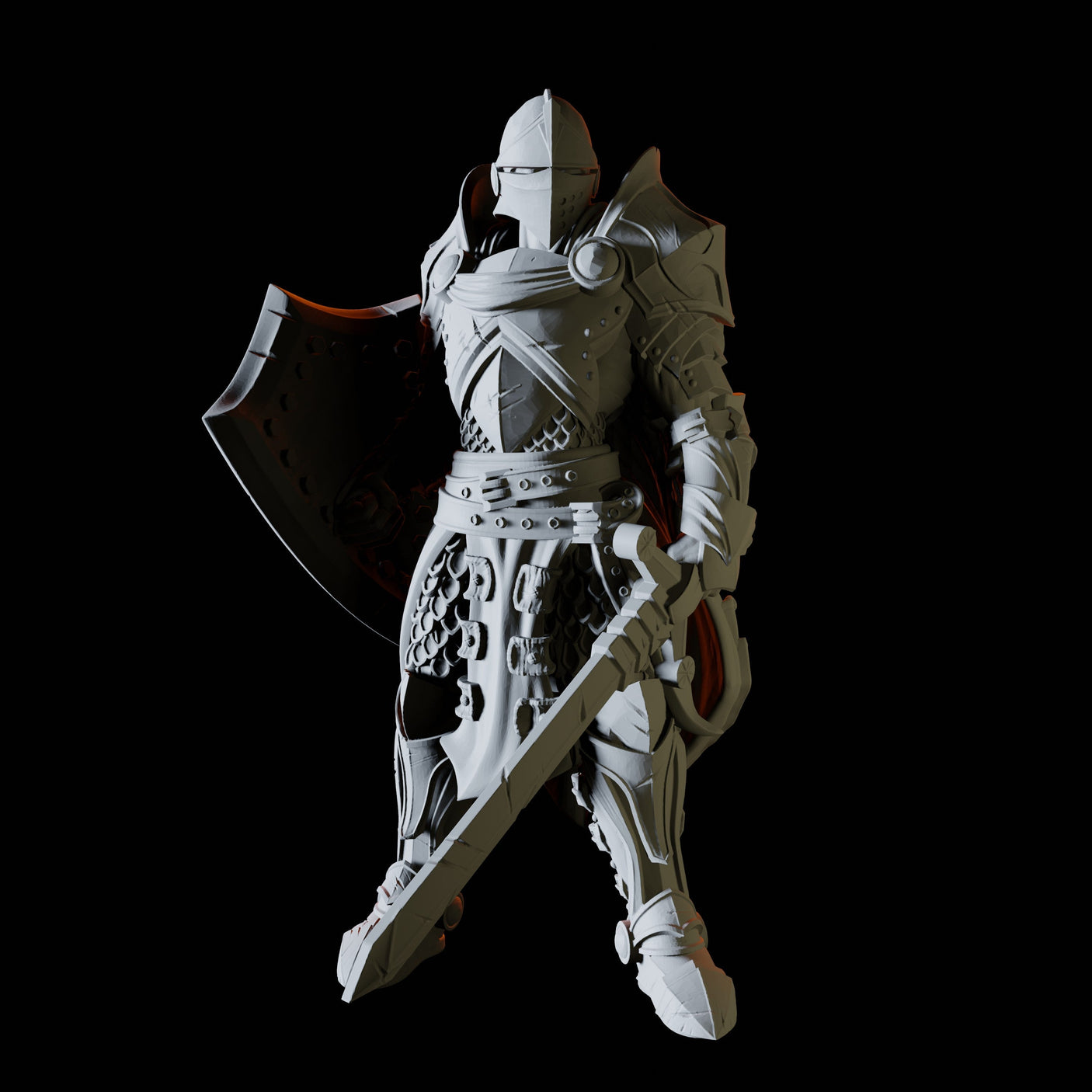 Three Royal Knights Miniature for Dungeons and Dragons, Pathfinder or other TTRPGs
